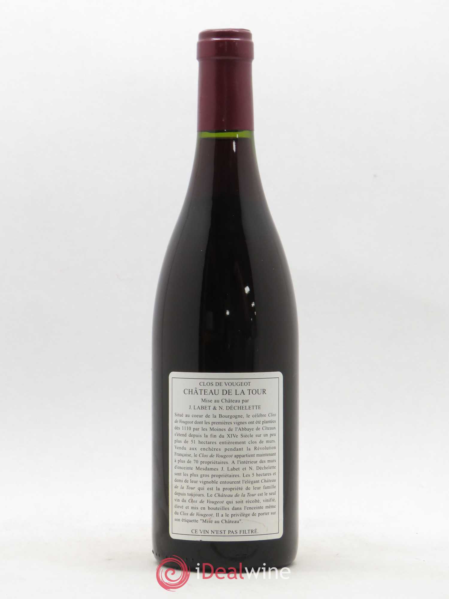 Clos de Vougeot Grand Cru Vieilles Vignes Château de La Tour 2001 - Lot de 1 bouteille - 1