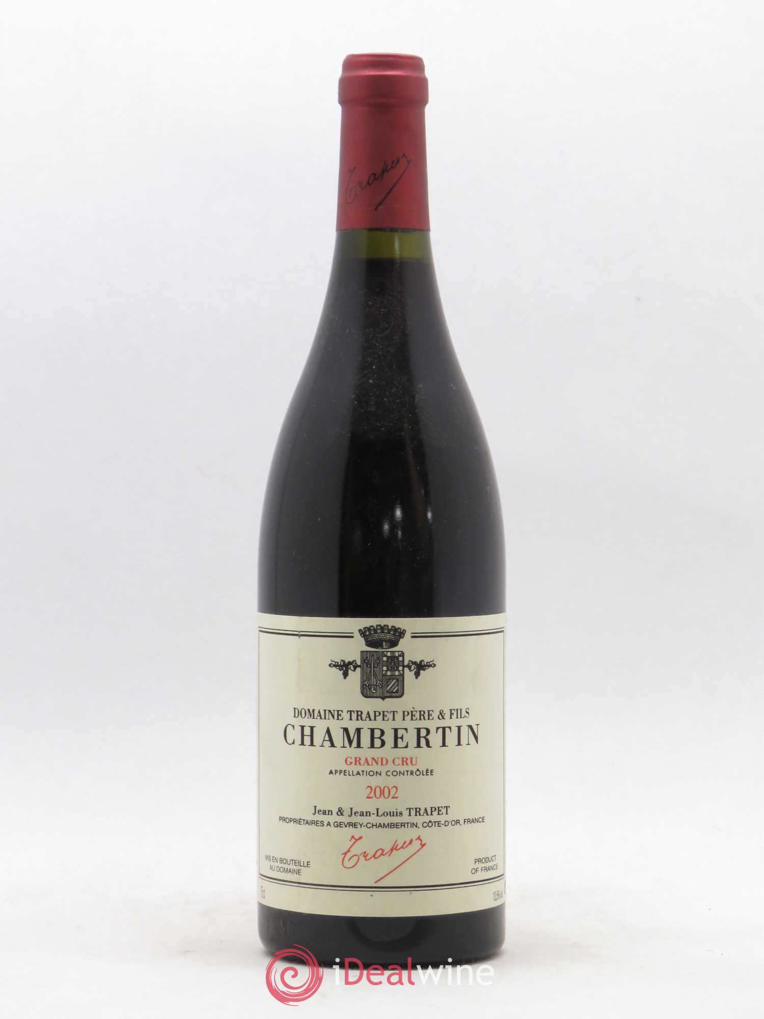 Chambertin Grand Cru Domaine Trapet 2002 - Lot de 1 bouteille - 0