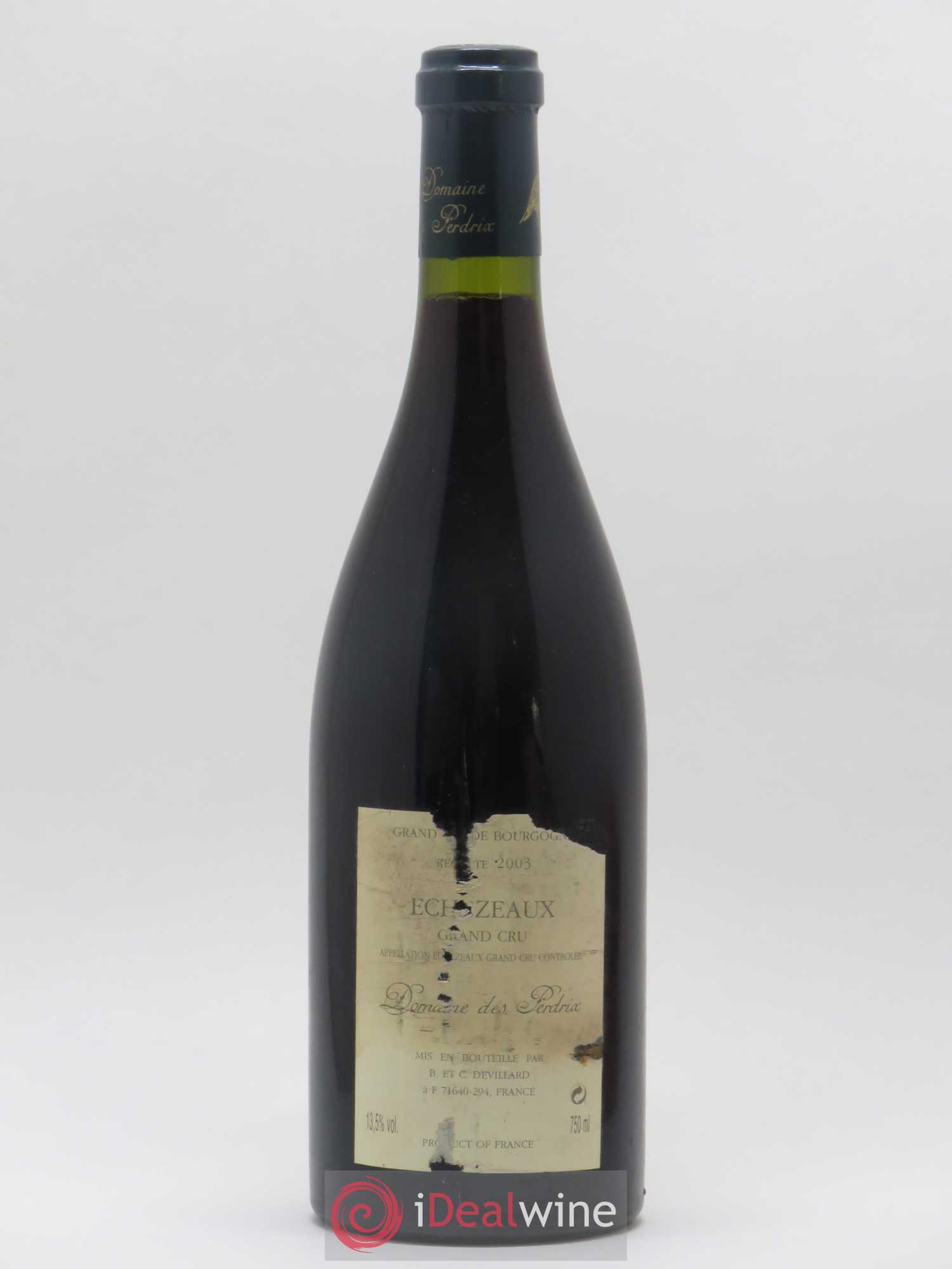 Echezeaux Grand Cru Perdrix (Domaine des) 2003 - Lot de 1 bouteille - 1