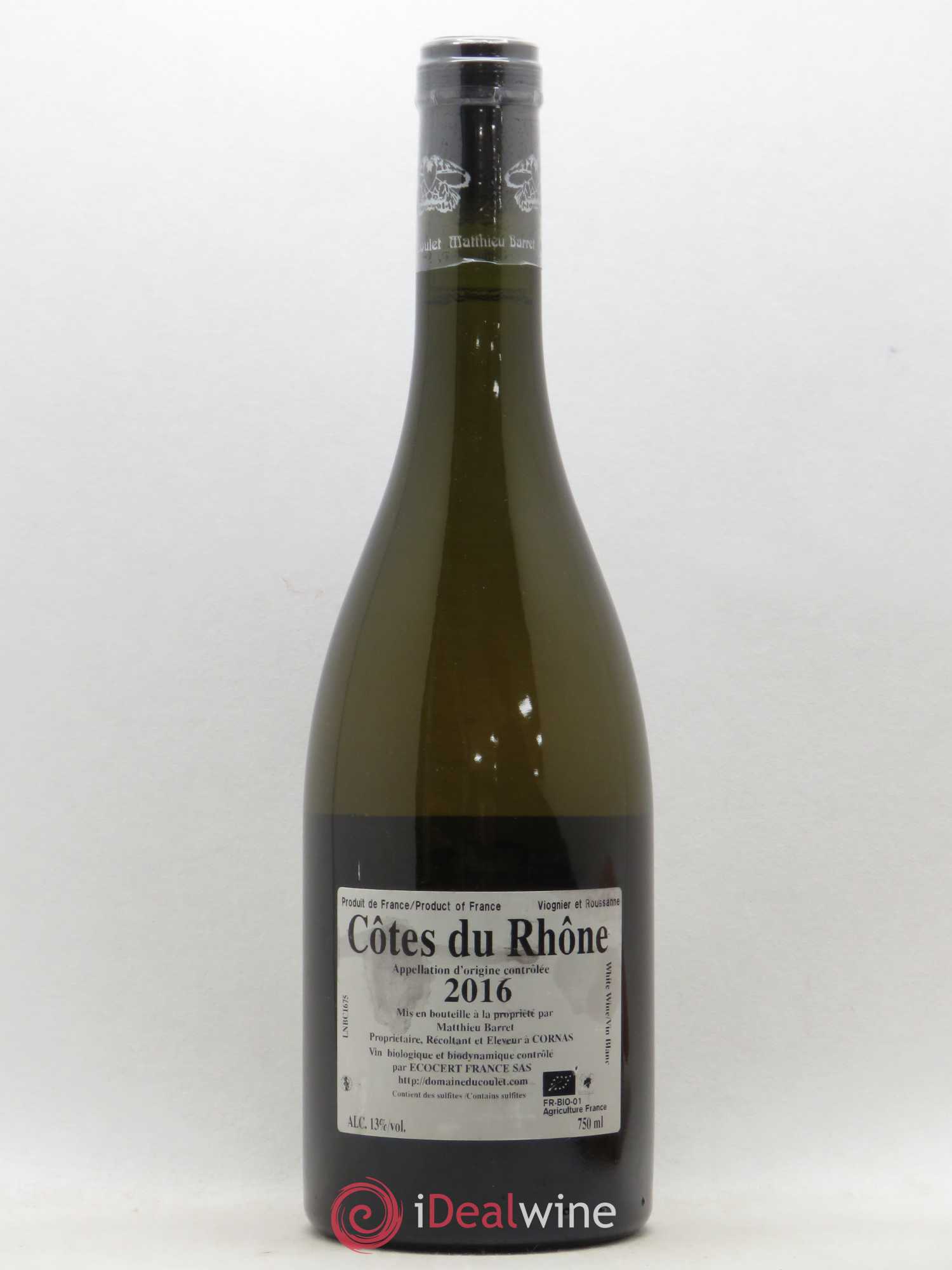 Côtes-du-Rhône Brise Cailloux Matthieu Barret (sans prix de réserve) 2016 - Posten von 1 Flasche - 1