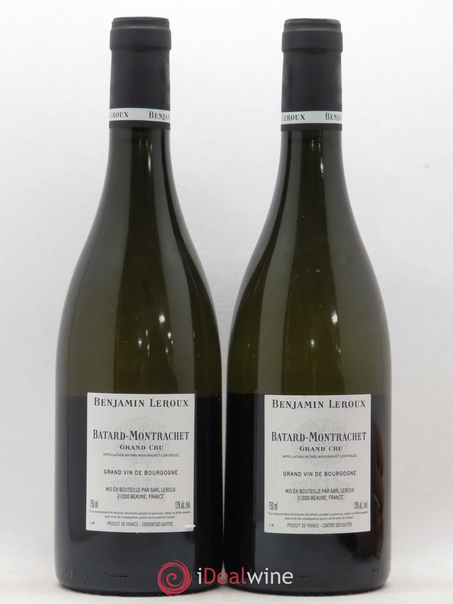 Bâtard-Montrachet Grand Cru Benjamin Leroux 2014 - Lot de 2 bouteilles - 1