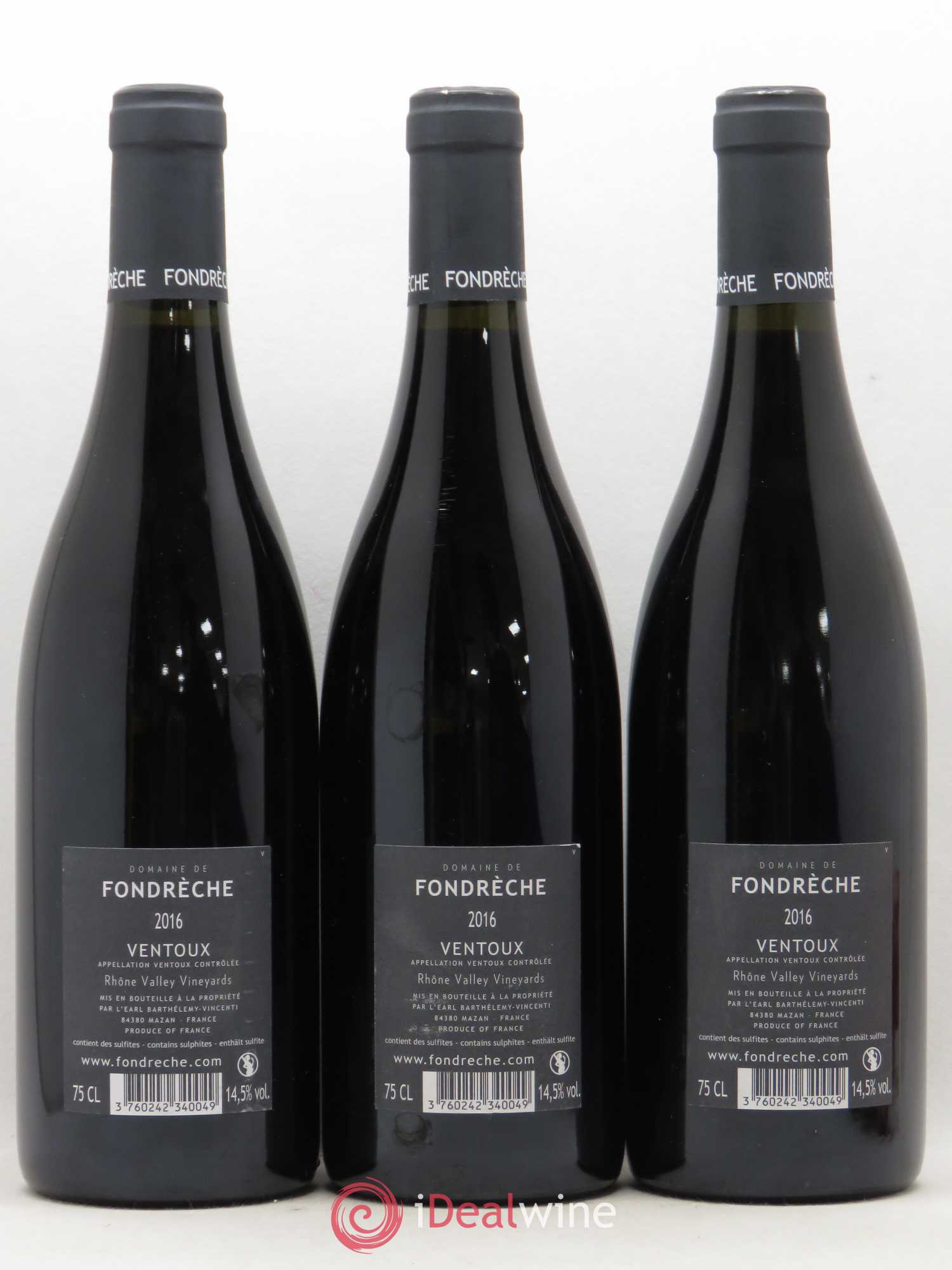 Ventoux (Côtes du Ventoux) Divergente Fondrèche 2016 - Posten von 3 Flaschen - 1