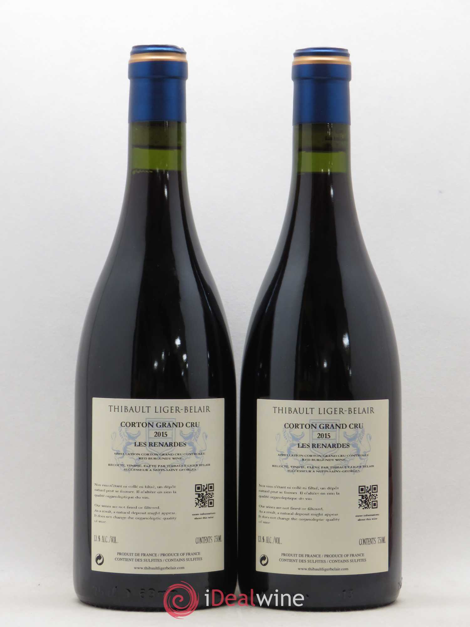 Corton Grand Cru Les Renardes Liger Belair 2015 - Posten von 2 Flaschen - 1