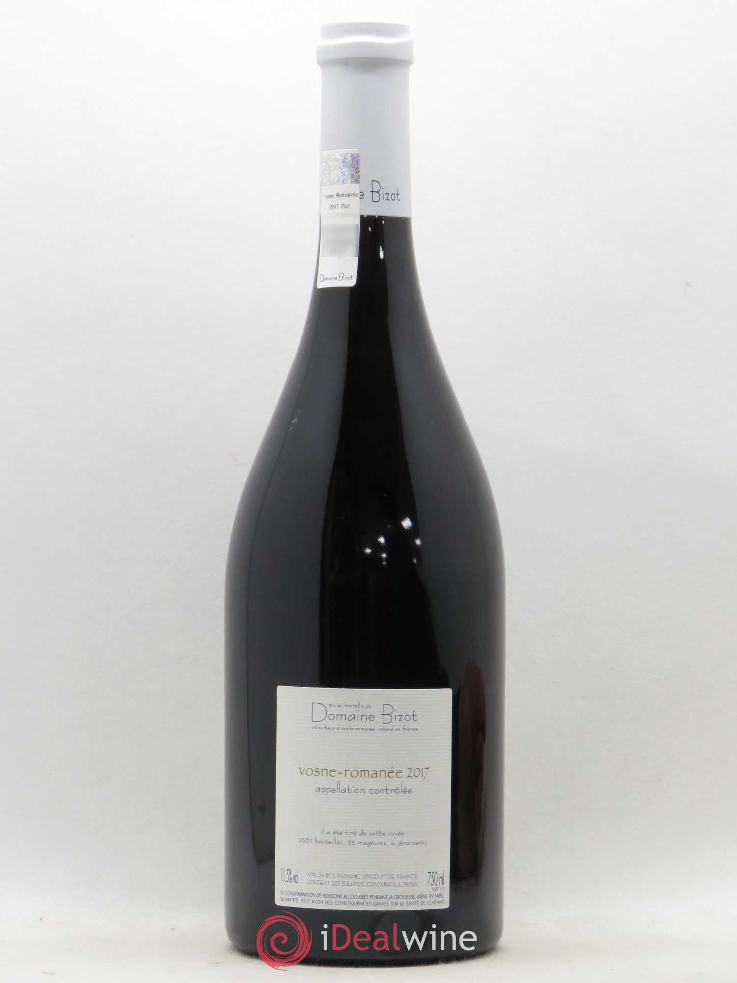 Vosne-Romanée Bizot (Domaine) 2017 - Lot de 1 bouteille - 1