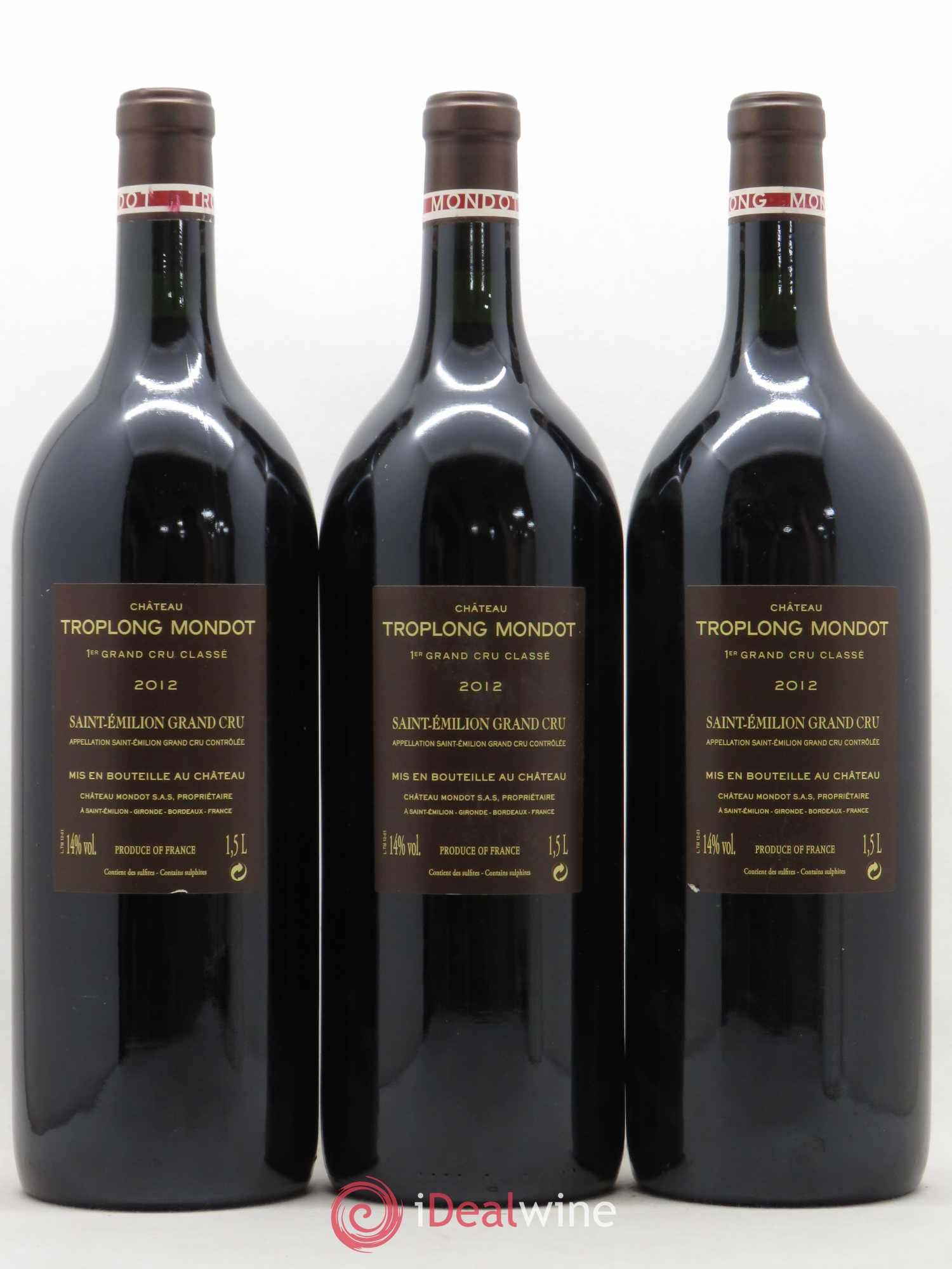 Château Troplong Mondot 1er Grand Cru Classé B 2012 - Lotto di 3 magnum - 1