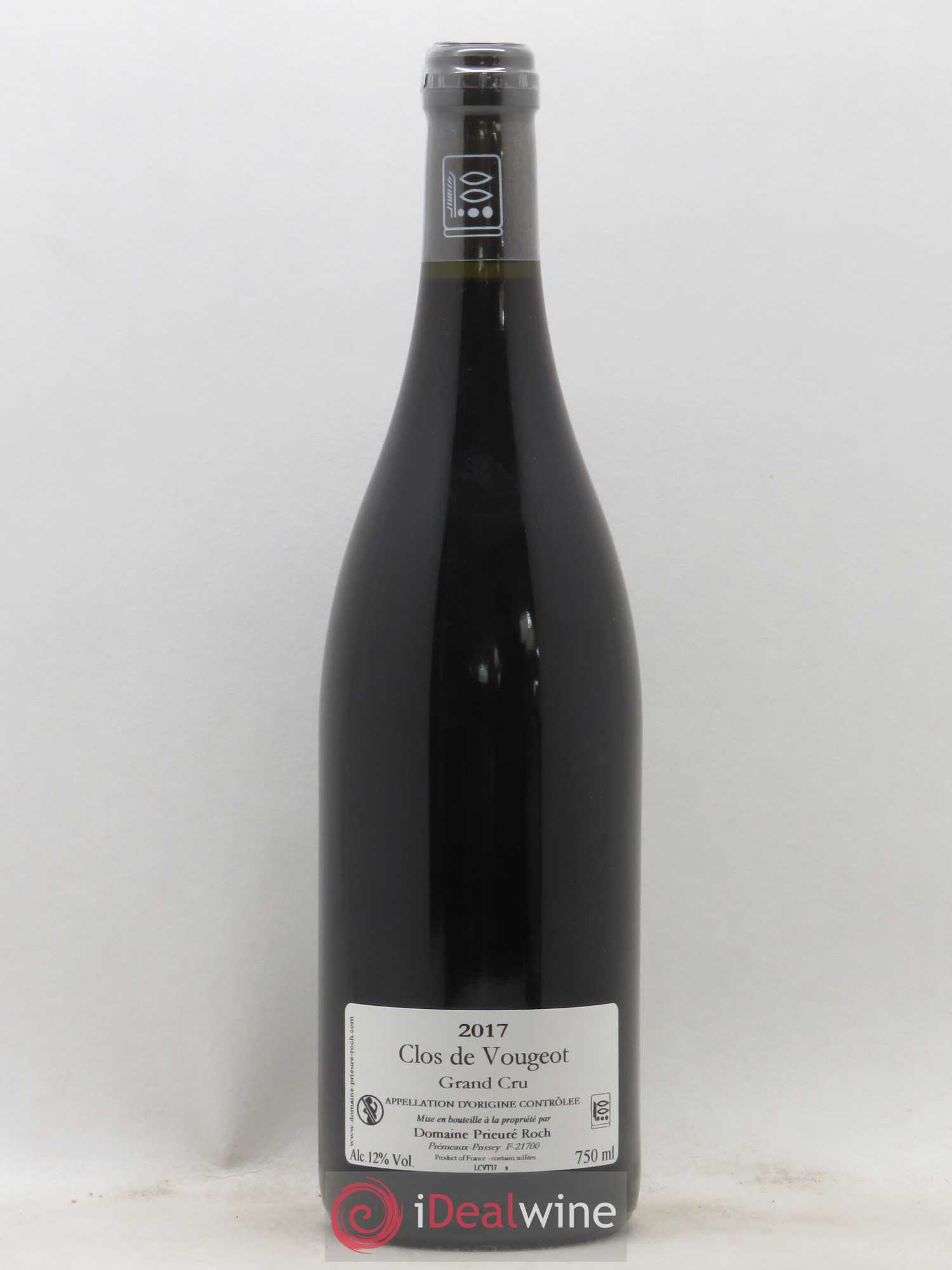 Clos de Vougeot Grand Cru Prieuré Roch 2017 - Lot de 1 bouteille - 1