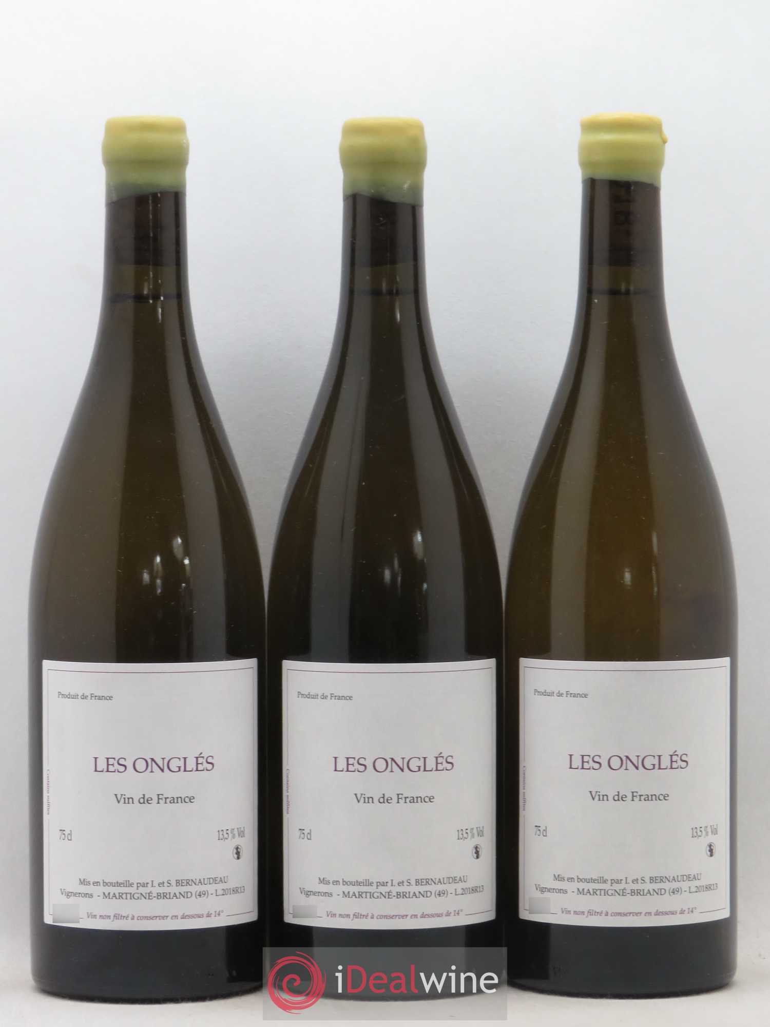 Vin de France Les Onglés Stéphane Bernaudeau 2018 - Lot de 3 bouteilles - 0