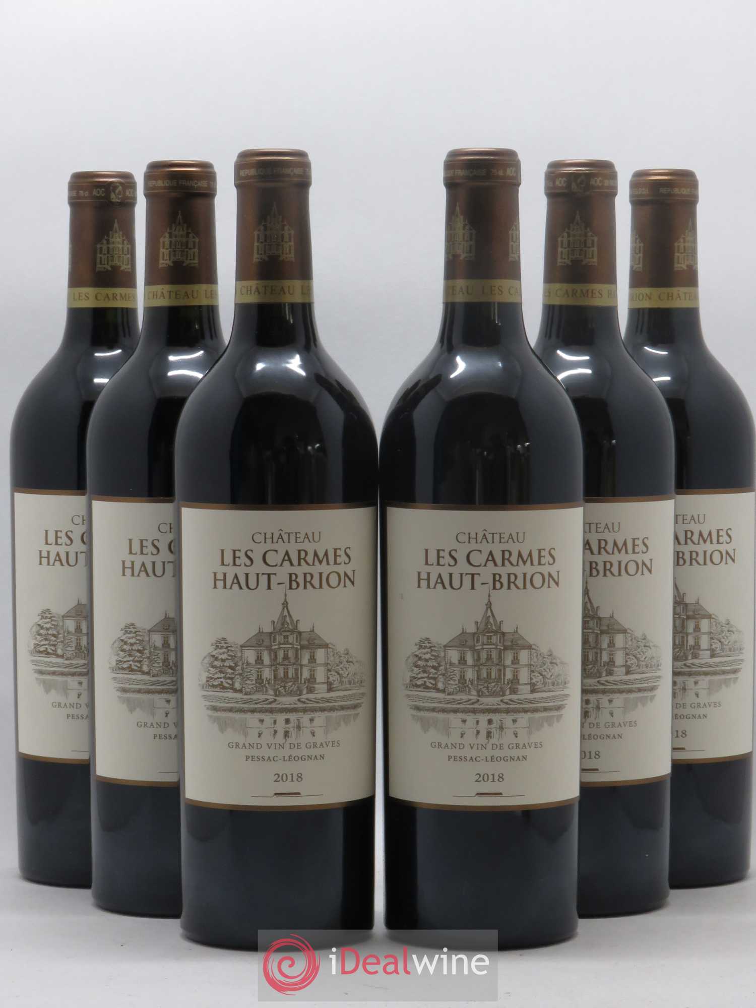 Château Les Carmes Haut-Brion 2018 - Lot de 6 bouteilles - 0