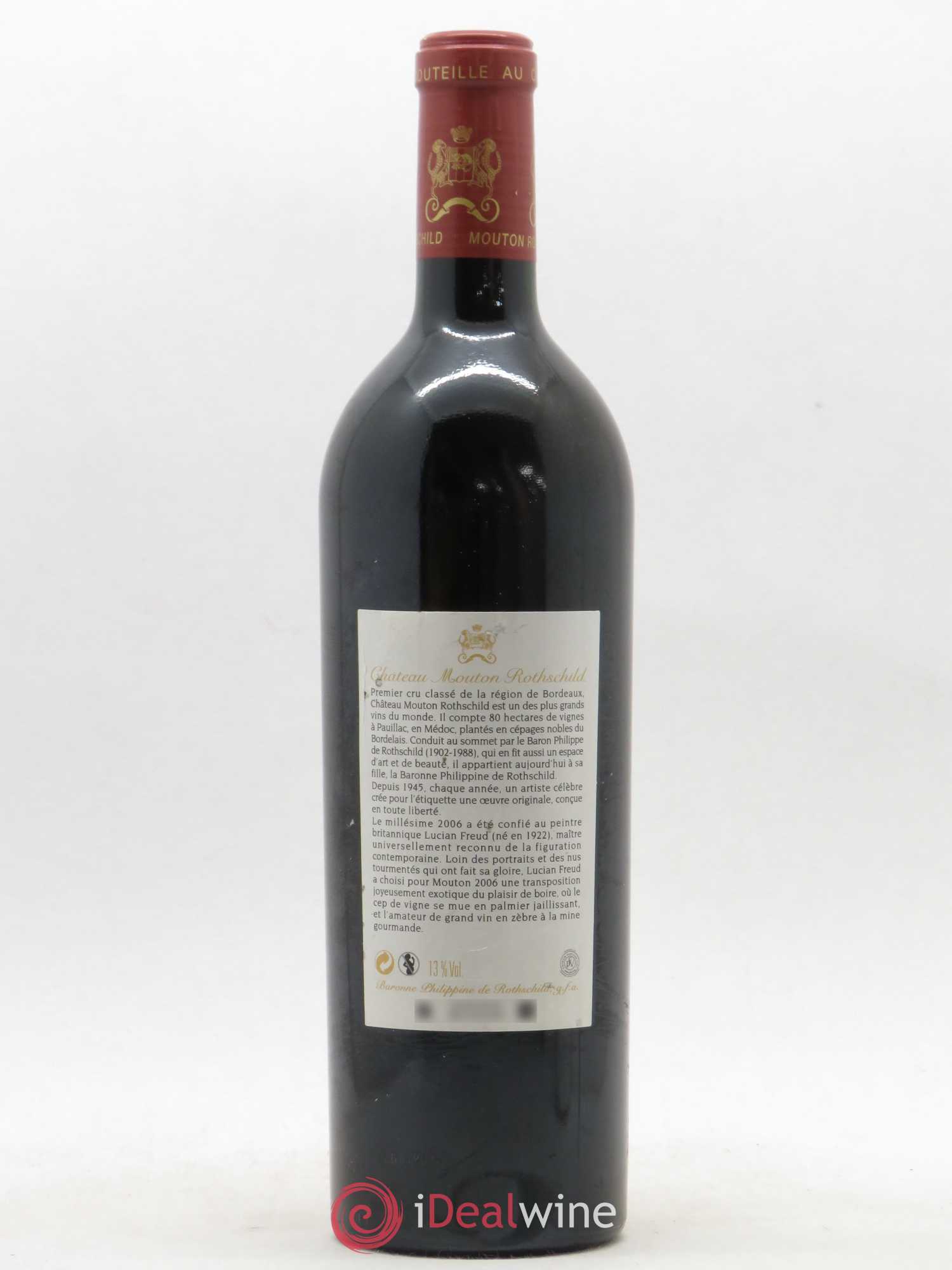 Château Mouton Rothschild 1er Grand Cru Classé 2006 - Lot de 1 bouteille - 1