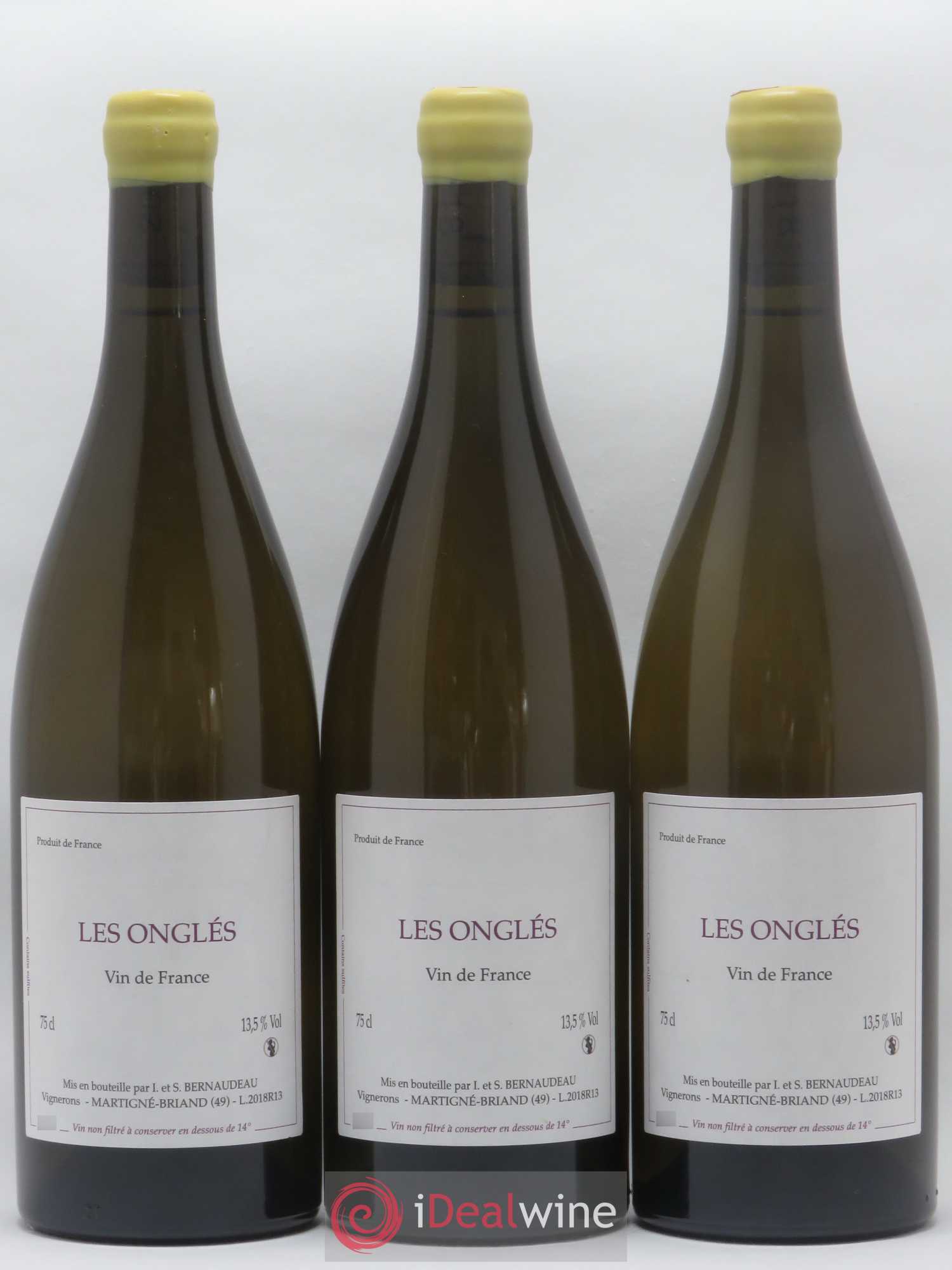 Vin de France Les Onglés Stéphane Bernaudeau 2018 - Lot de 3 bouteilles - 0