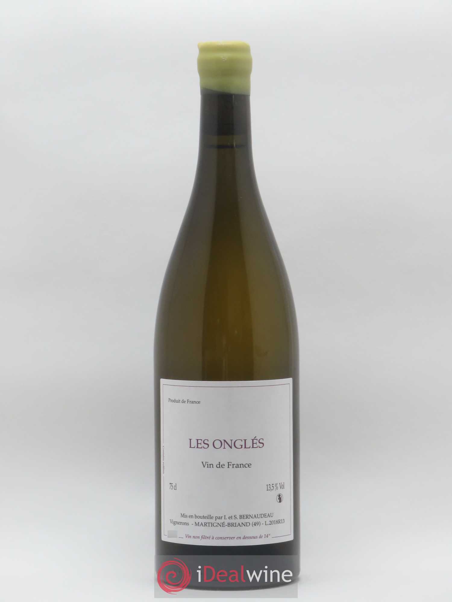 Vin de France Les Onglés Stéphane Bernaudeau 2018 - Lot de 1 bouteille - 0
