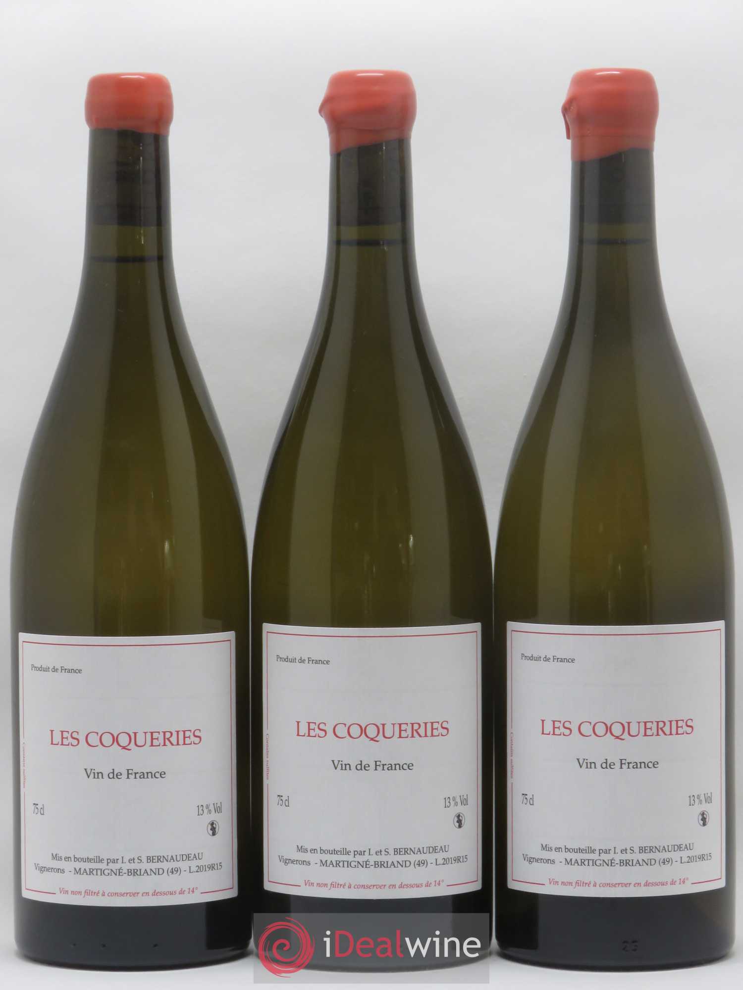 Vin de France Les Coqueries Stéphane Bernaudeau (Domaine) 2019 - Lot de 3 bouteilles - 0
