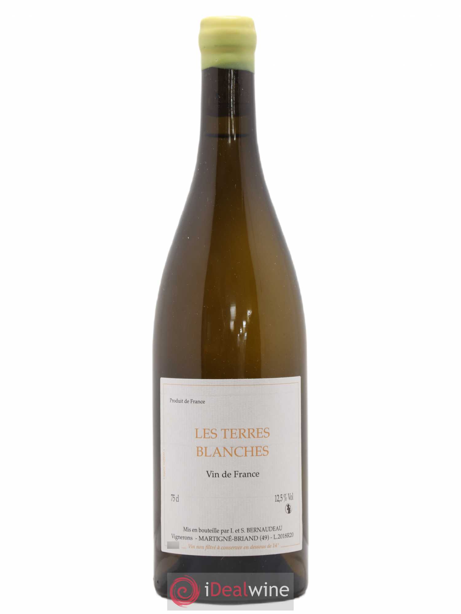Vin de France Les Terres Blanches Stéphane Bernaudeau 2018 - Lot de 1 bouteille - 0