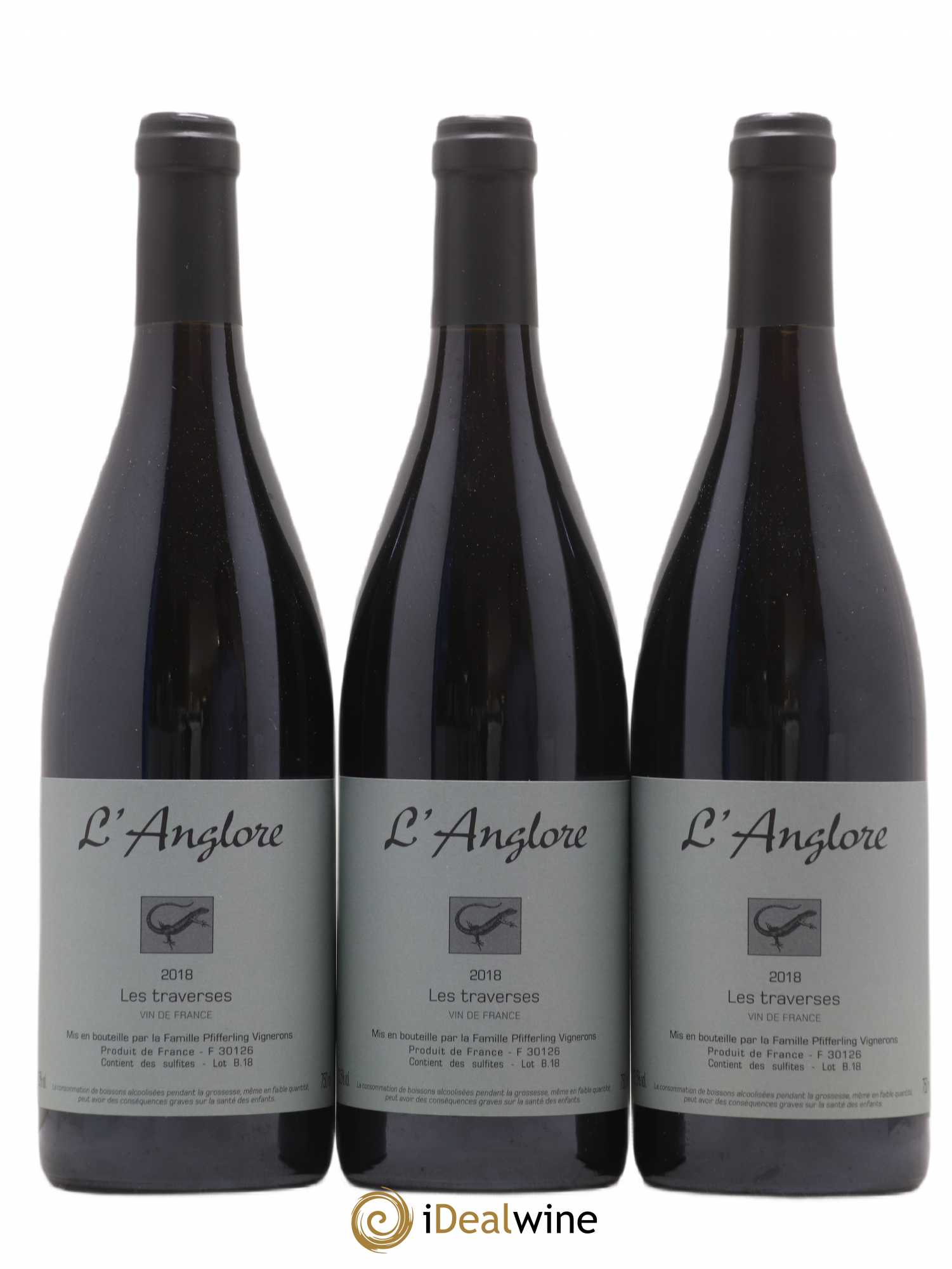 Vin de France Les Traverses L'Anglore 2018 - Lot de 3 bouteilles - 0