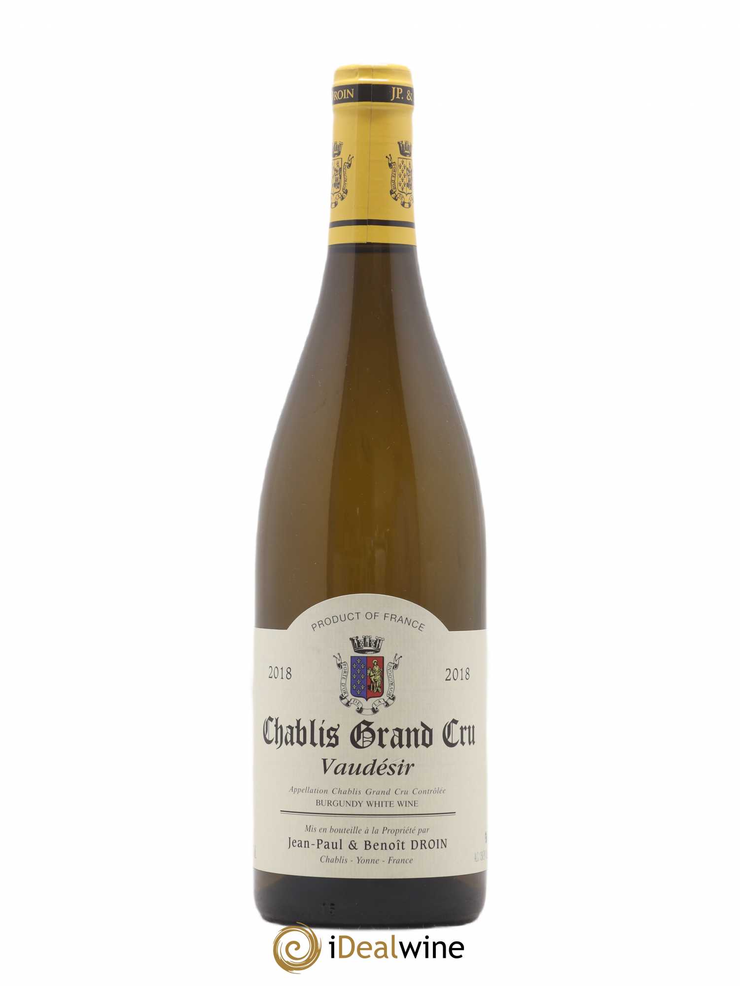 Chablis Grand Cru Vaudésir Jean-Paul & Benoît Droin (Domaine) 2018 - Lot de 1 bouteille - 0