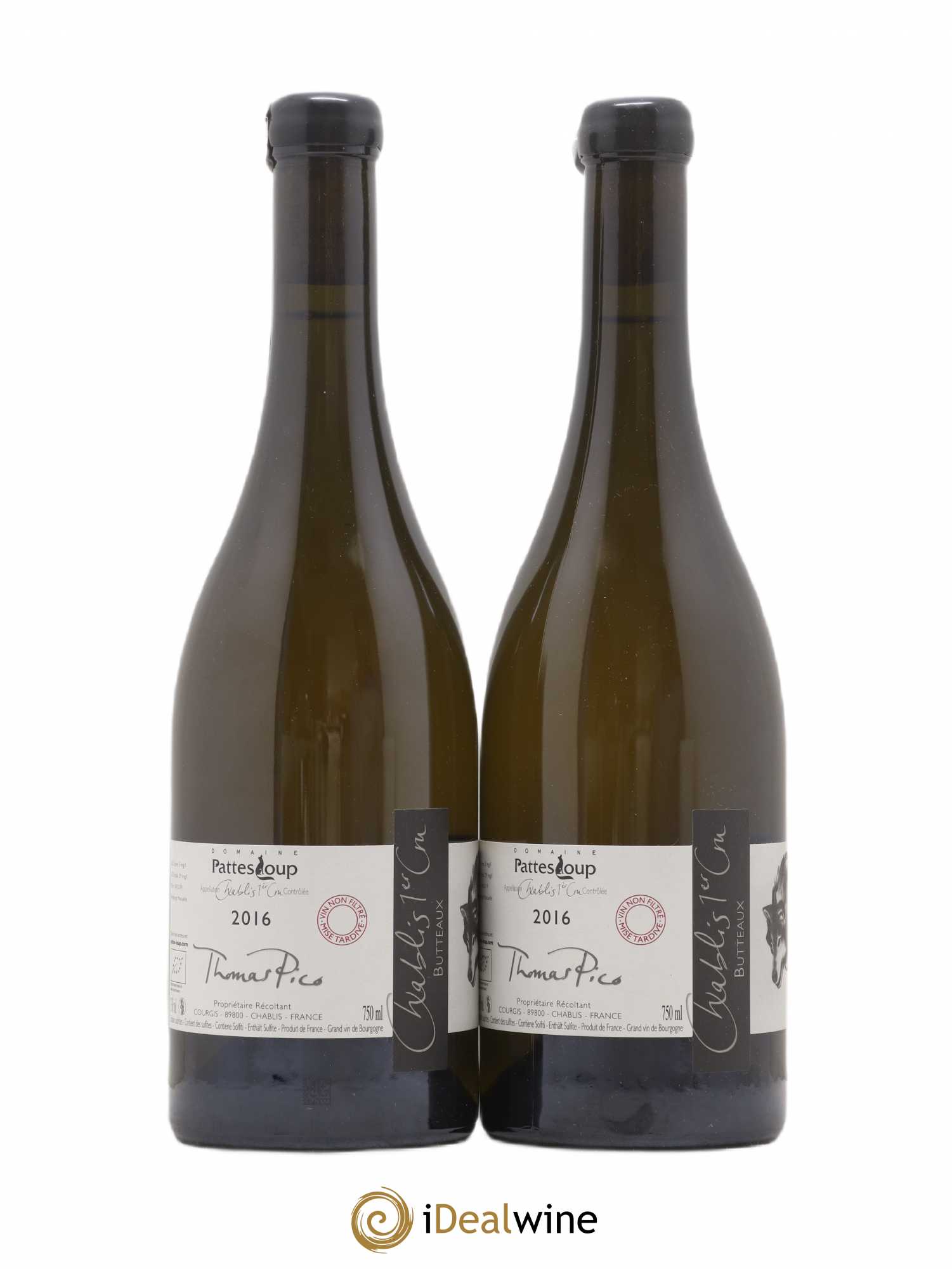 Chablis 1er Cru Butteaux Pattes Loup (Domaine) Mise Tardive 2016 - Lot de 2 bouteilles - 0