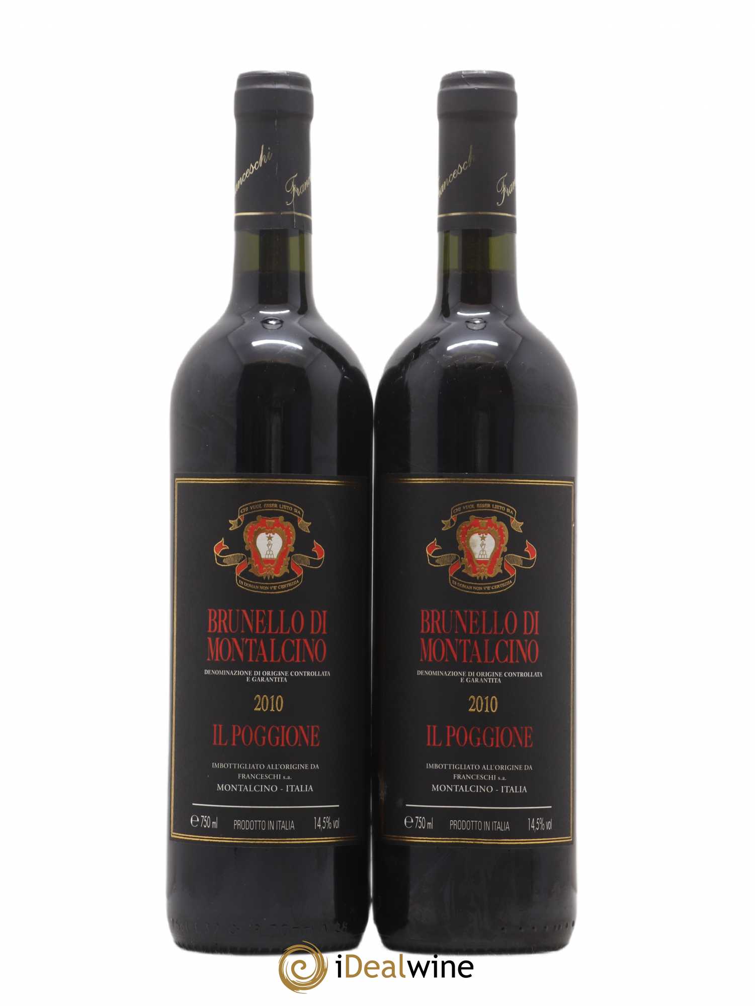 Brunello di Montalcino DOCG Il Poggione Lavinio Franceschi 2010 - Lot de 2 bouteilles - 0