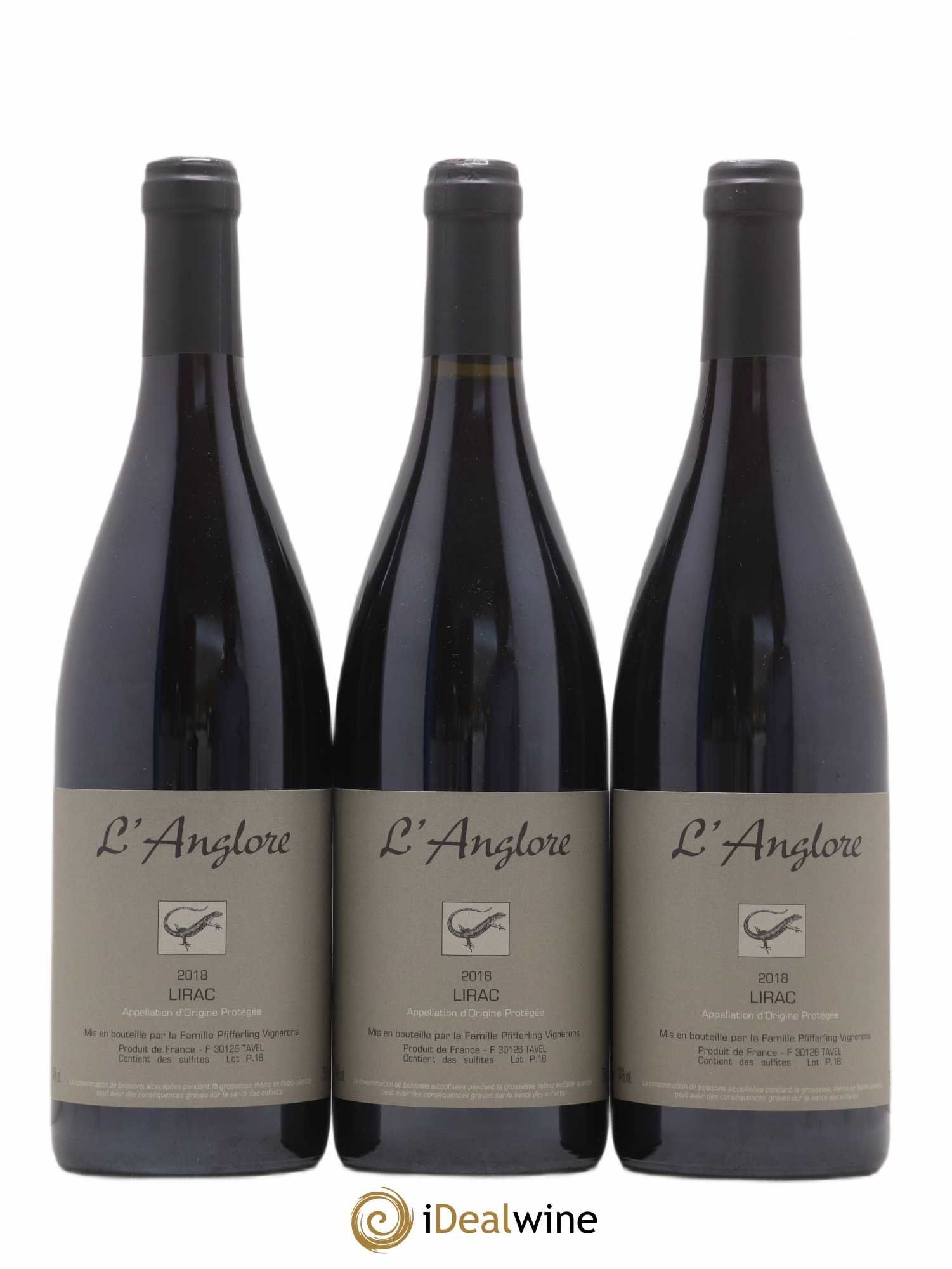 Lirac L'Anglore 2018 - Lot de 3 bouteilles - 0