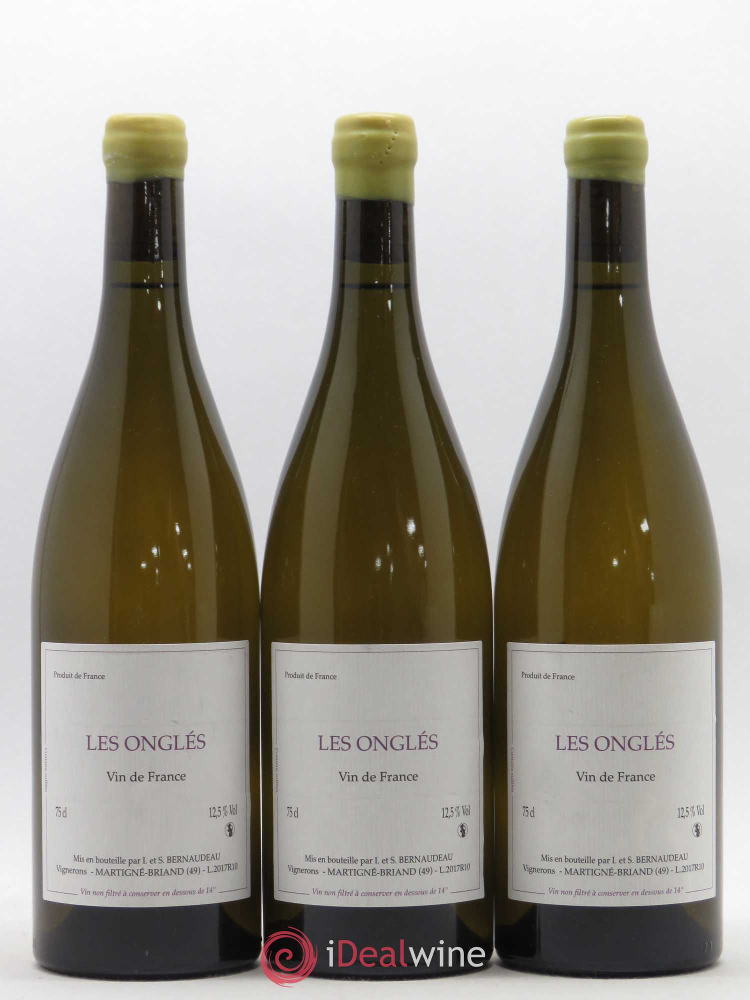 Vin de France Les Onglés Stéphane Bernaudeau 2017 - Lot de 3 bouteilles - 0