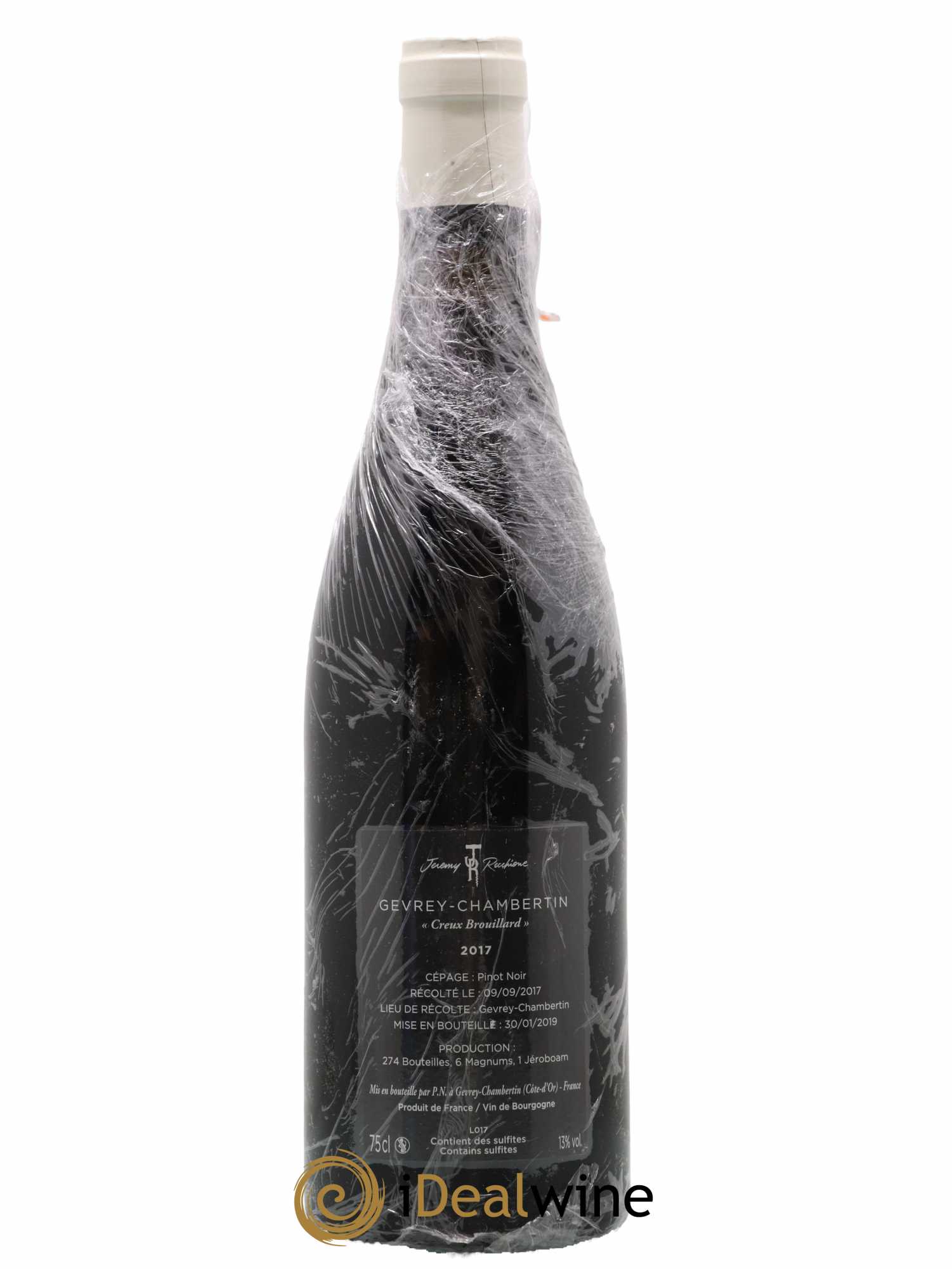 Gevrey-Chambertin Creux Brouillard Jeremy Recchione 2017 - Lot de 1 bouteille - 1