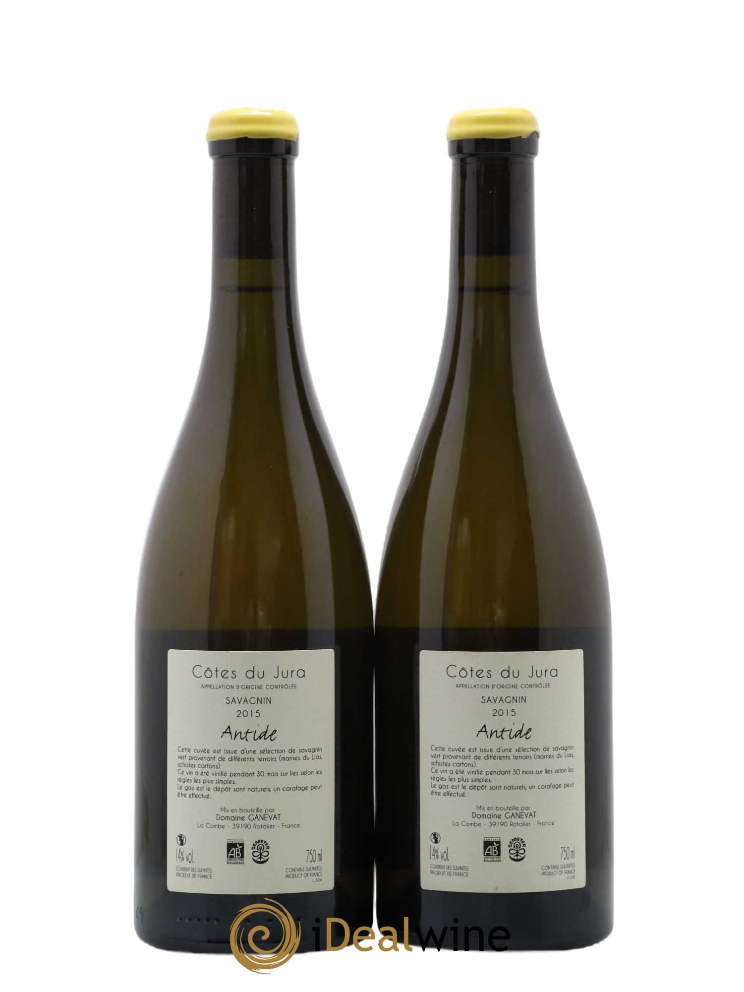 Côtes du Jura Savagnin Antide Jean-François Ganevat (Domaine) 2015 - Lot de 2 bouteilles - 1