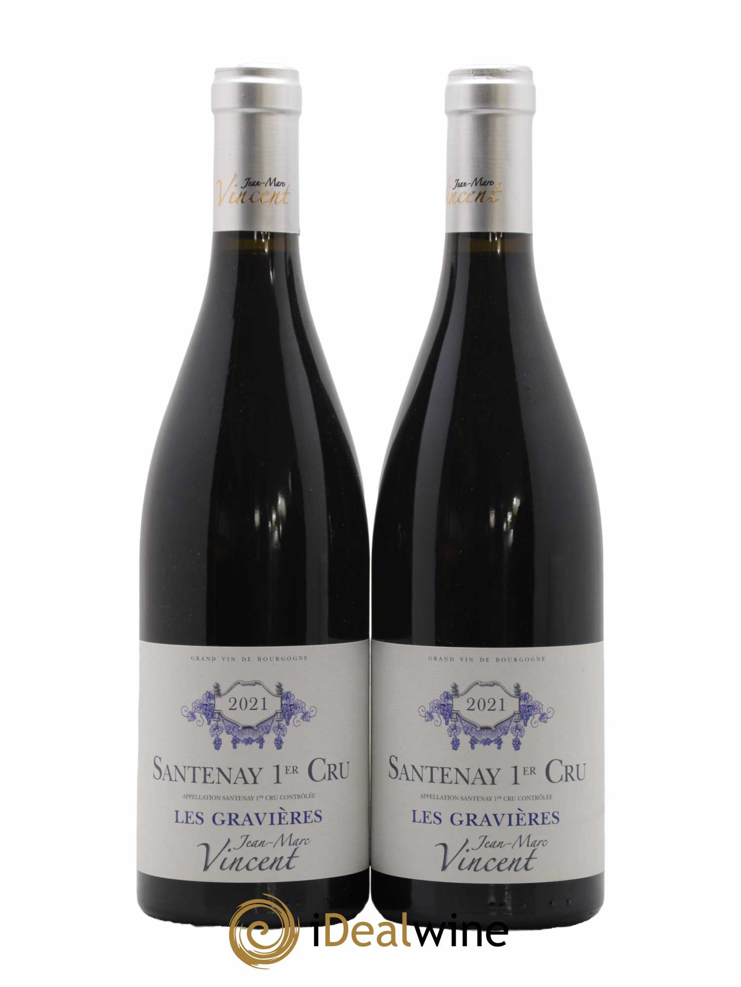 Santenay 1er Cru Les Gravières Jean-Marc Vincent (Domaine) Les Gravières Domaine Vincent 2021 - Lot de 2 bouteilles - 0