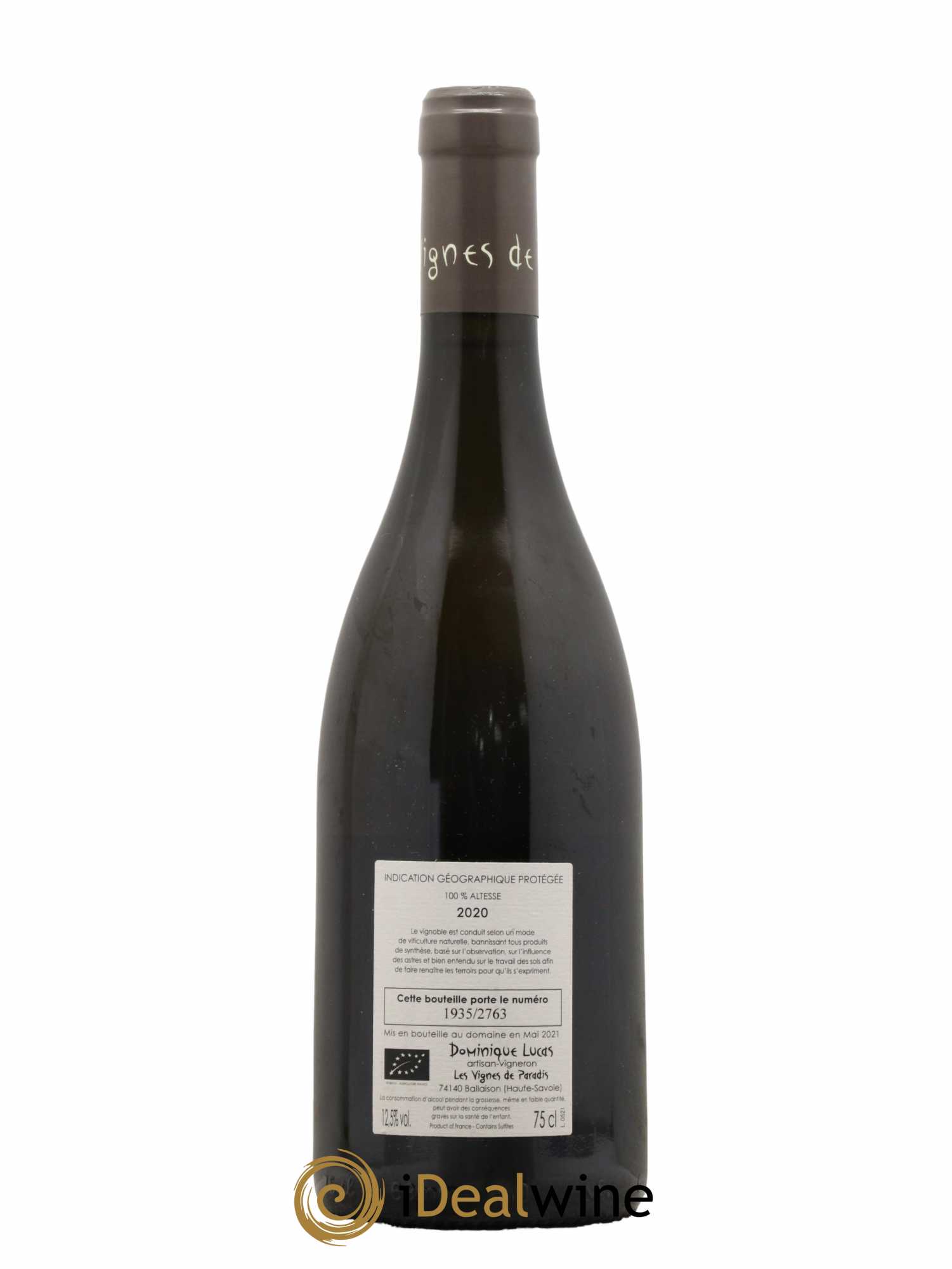 Vin des Allobroges Son Altesse Dominique Lucas 2020 - Lot de 1 bouteille - 1