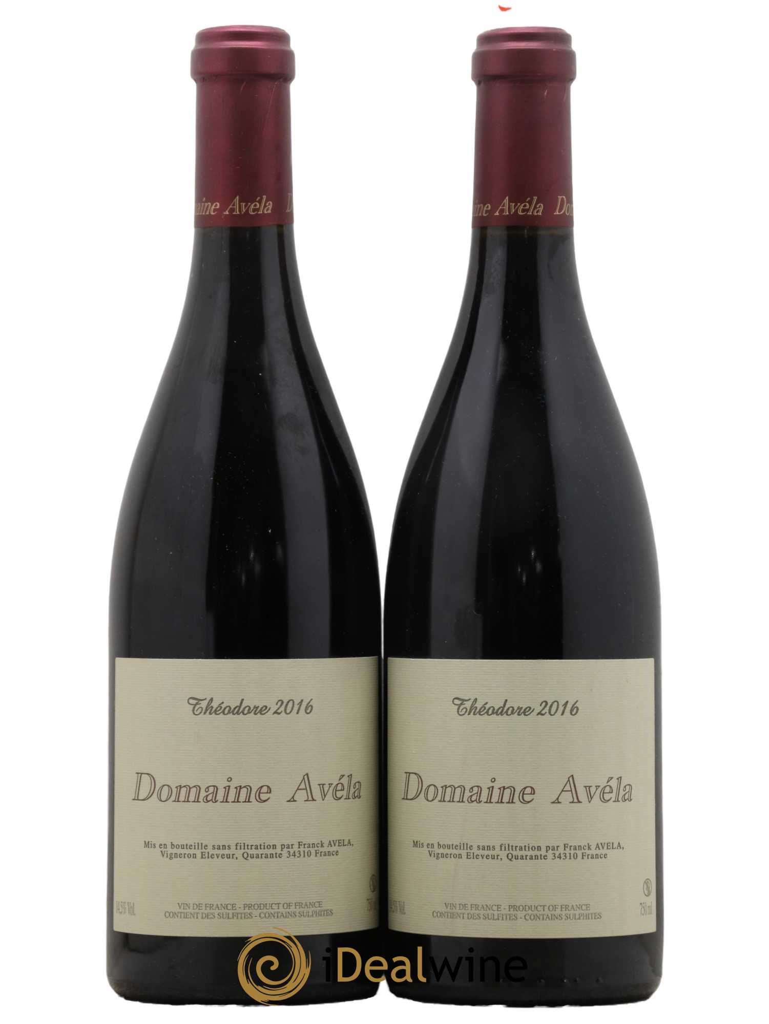Vin de France Théodore Domaine Avéla 2016 - Lot de 2 bouteilles - 0