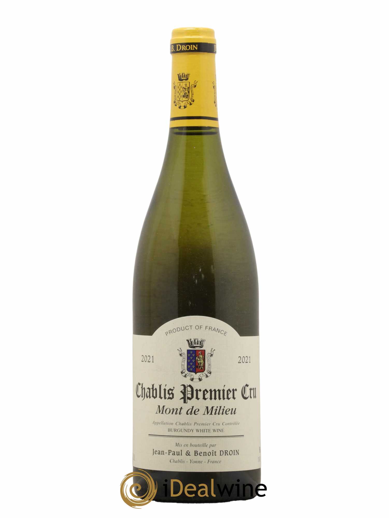 Chablis 1er Cru Mont de Milieu Jean-Paul & Benoît Droin (Domaine) 2021 - Lot de 1 bouteille - 0