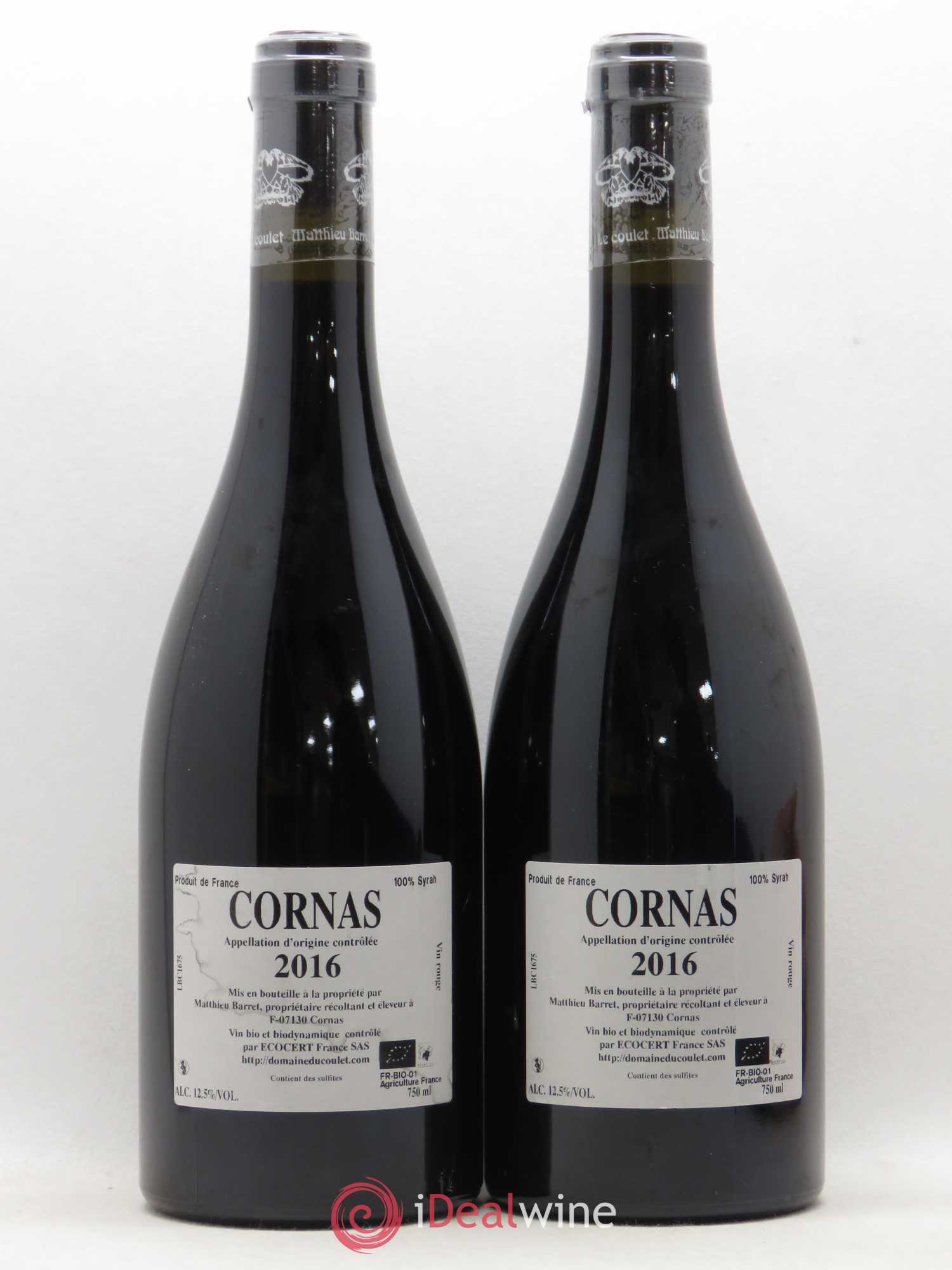 Cornas Brise Cailloux Coulet (Domaine du) - Matthieu Barret 2016 - Lot de 2 bouteilles - 1