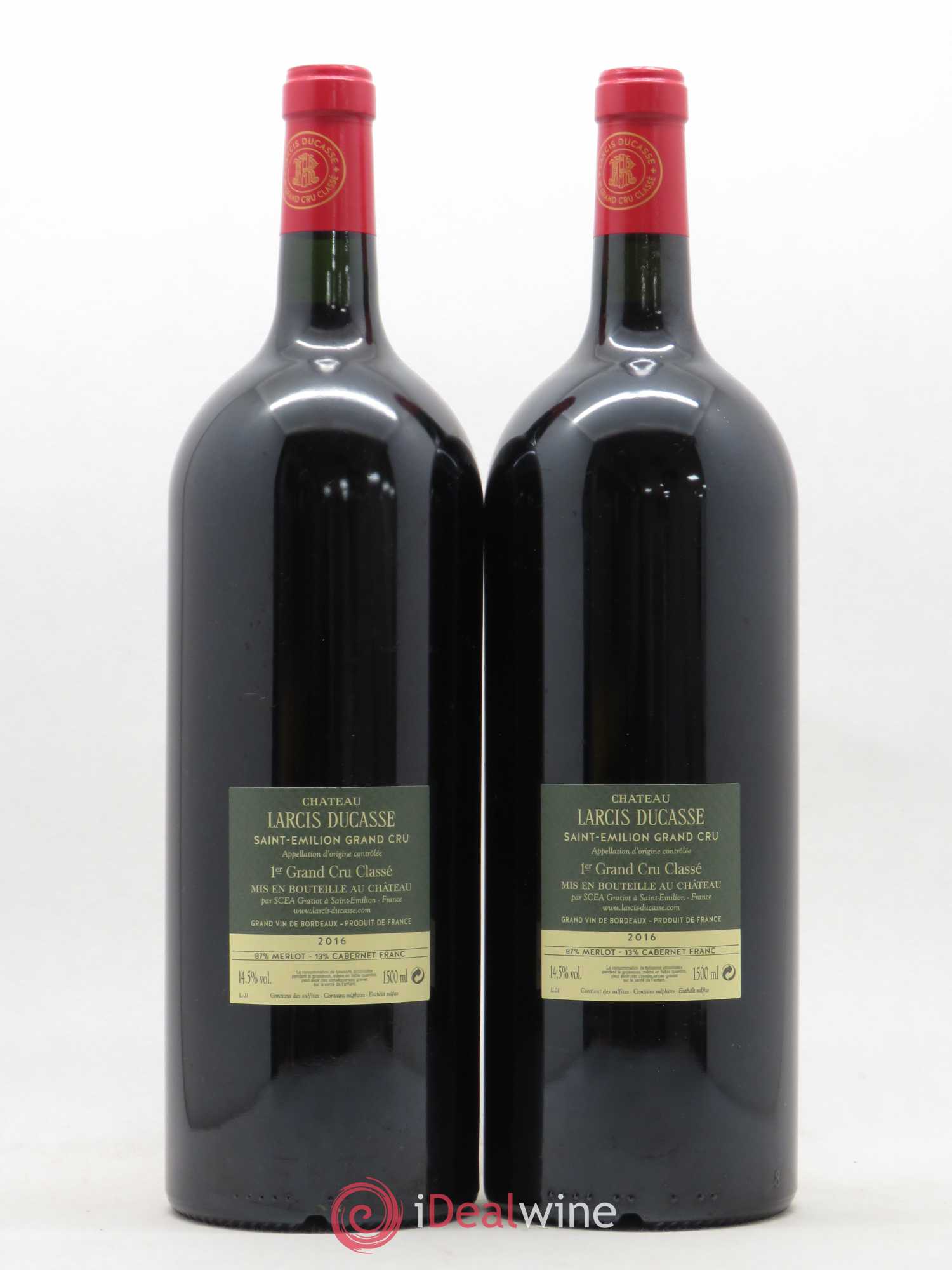 Château Larcis Ducasse 1er Grand Cru Classé B 2016 - Lot de 2 magnums - 1