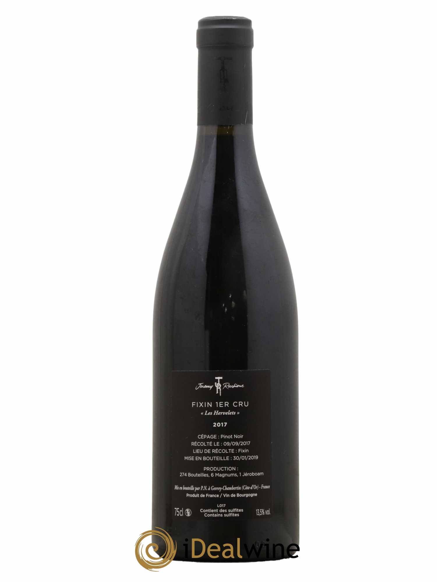 Fixin 1er Cru Les Hervelets Jérémy Recchione 2017 - Lot de 1 bouteille - 1