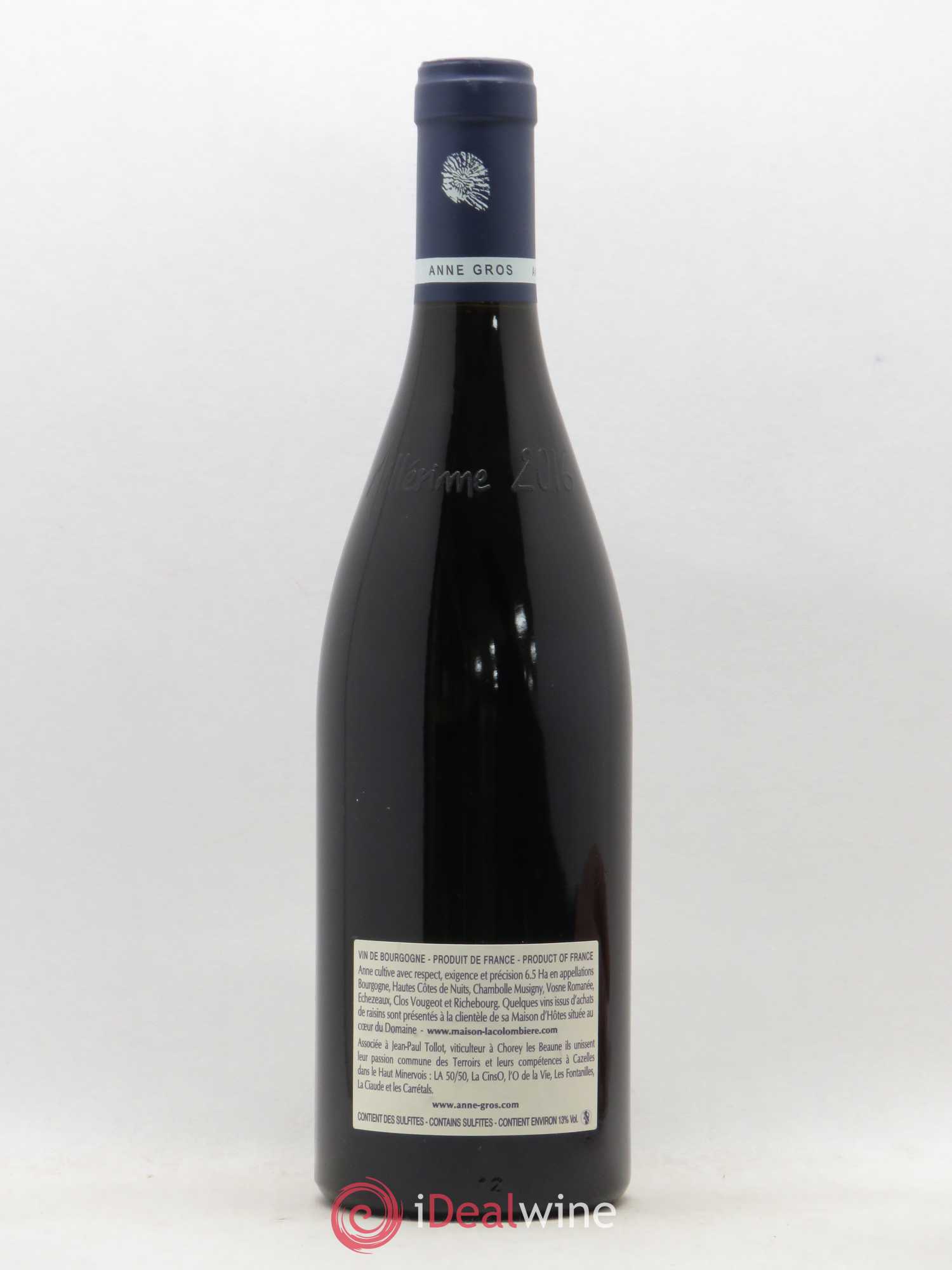 Clos de Vougeot Grand Cru Le Grand Maupertui Anne Gros 2016 - Lot de 1 bouteille - 1