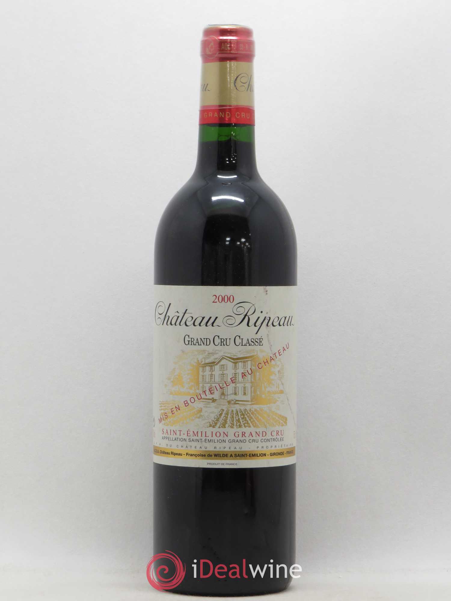 Château Ripeau Grand Cru Classé 2000 - Lot de 1 bouteille - 0