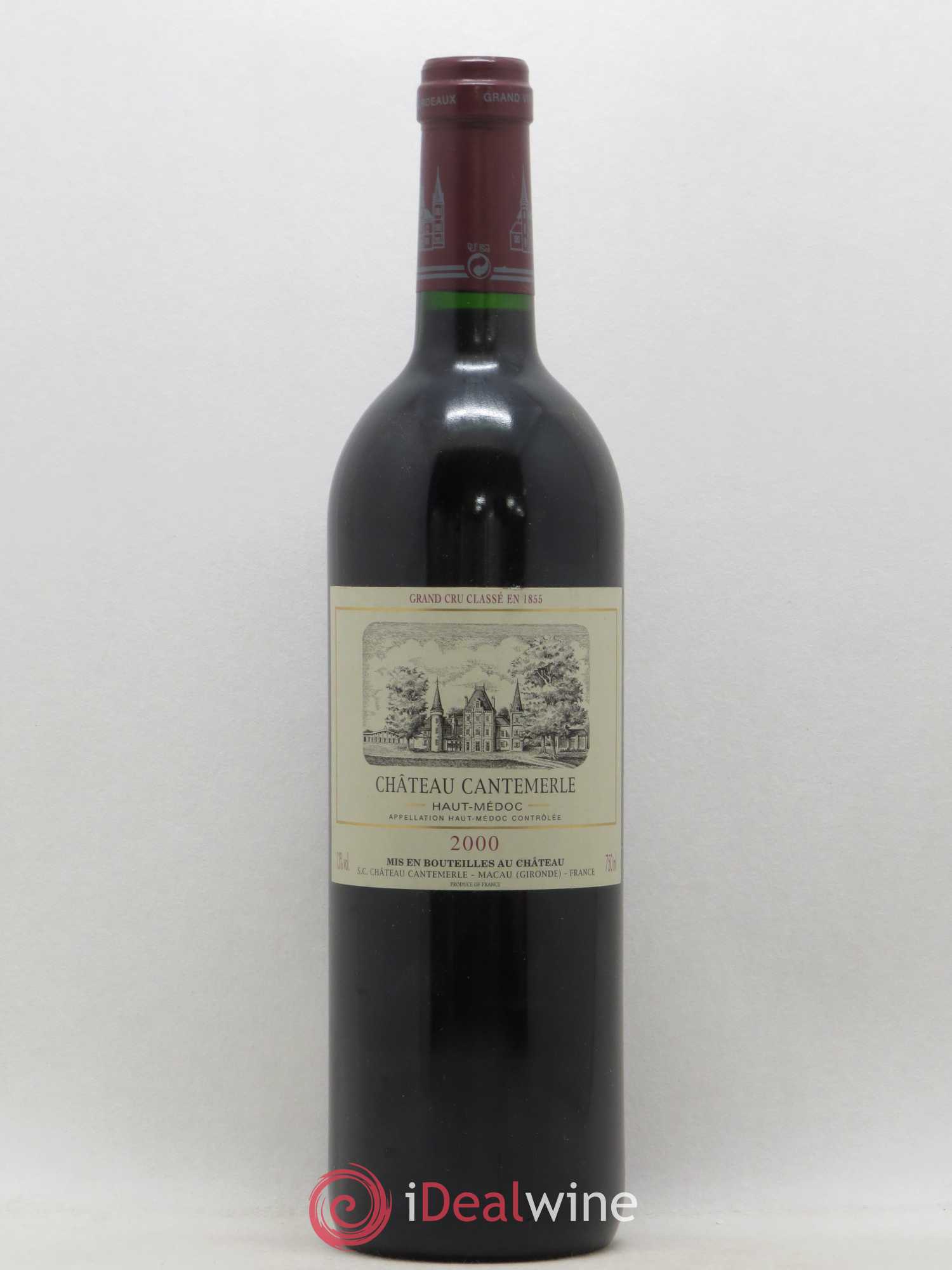 Château Cantemerle 5ème Grand Cru Classé 2000 - Lot de 1 bouteille - 0