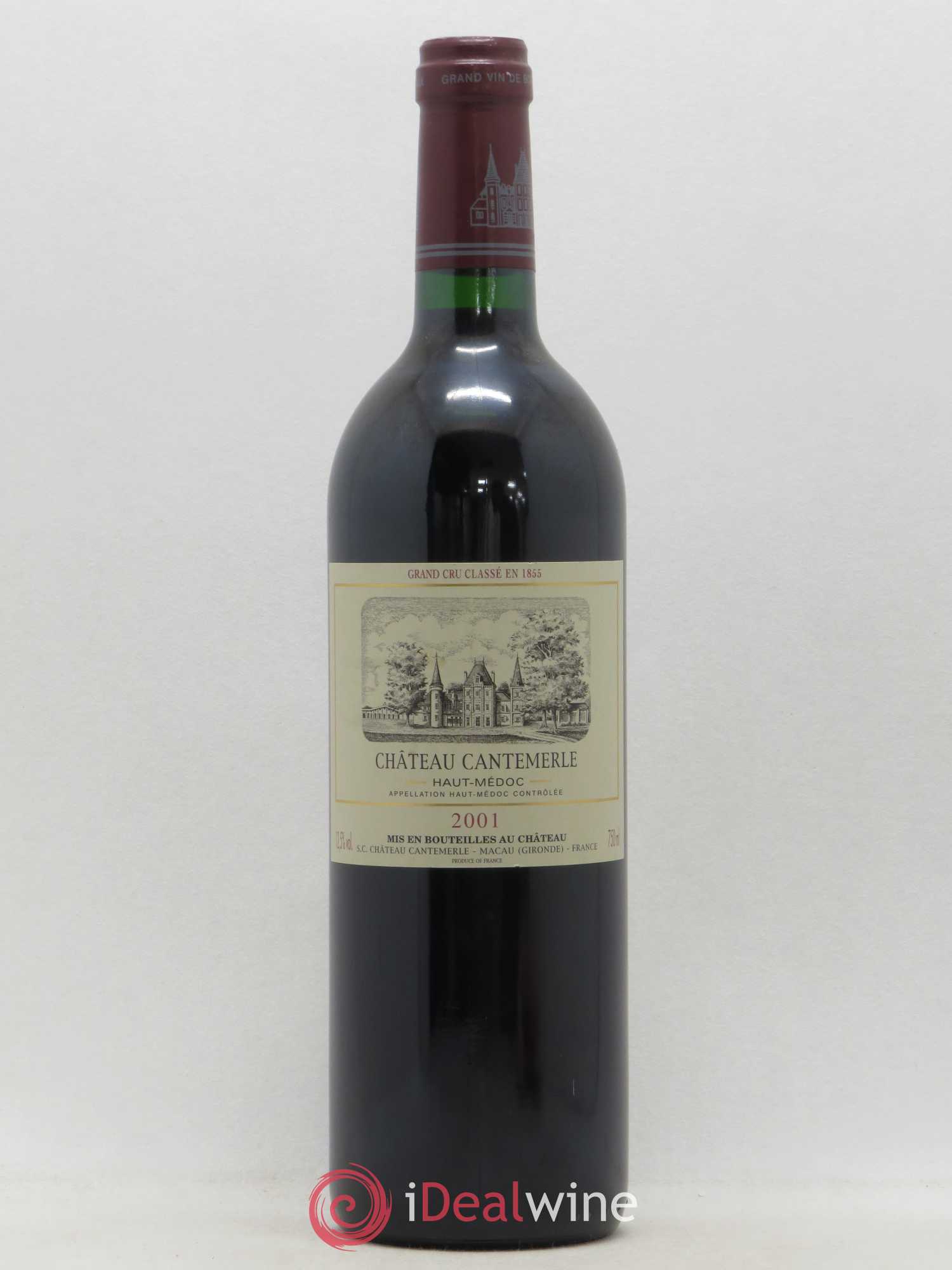 Château Cantemerle 5ème Grand Cru Classé 2001 - Lot de 1 bouteille - 0