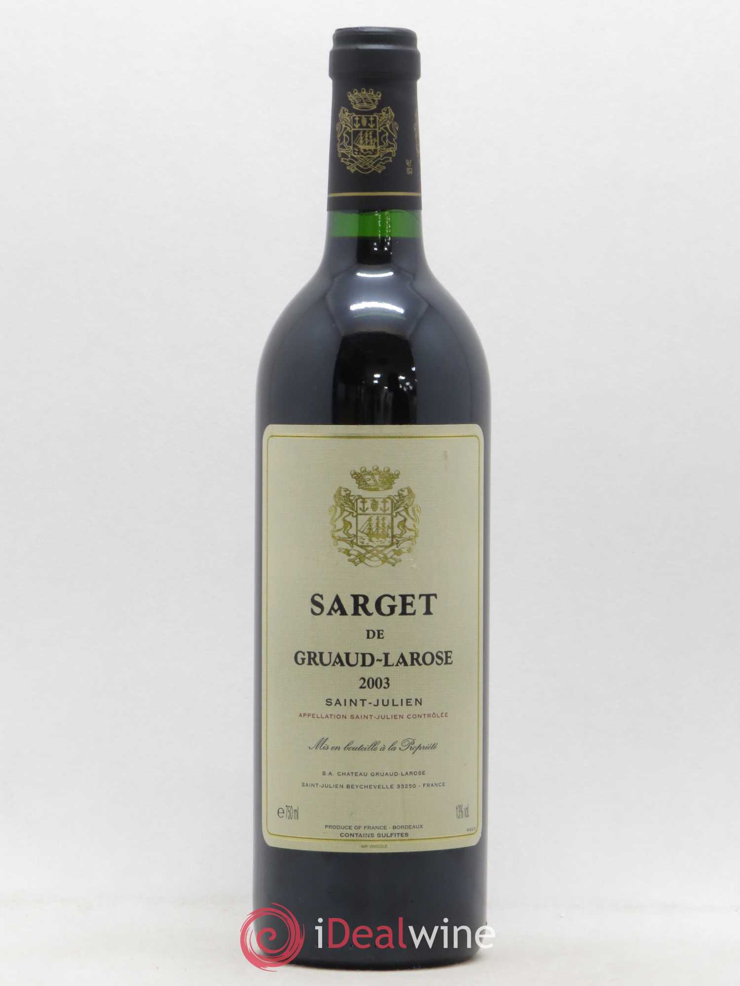 Sarget de Gruaud Larose Second Vin 2003 - Lot de 1 bouteille - 0
