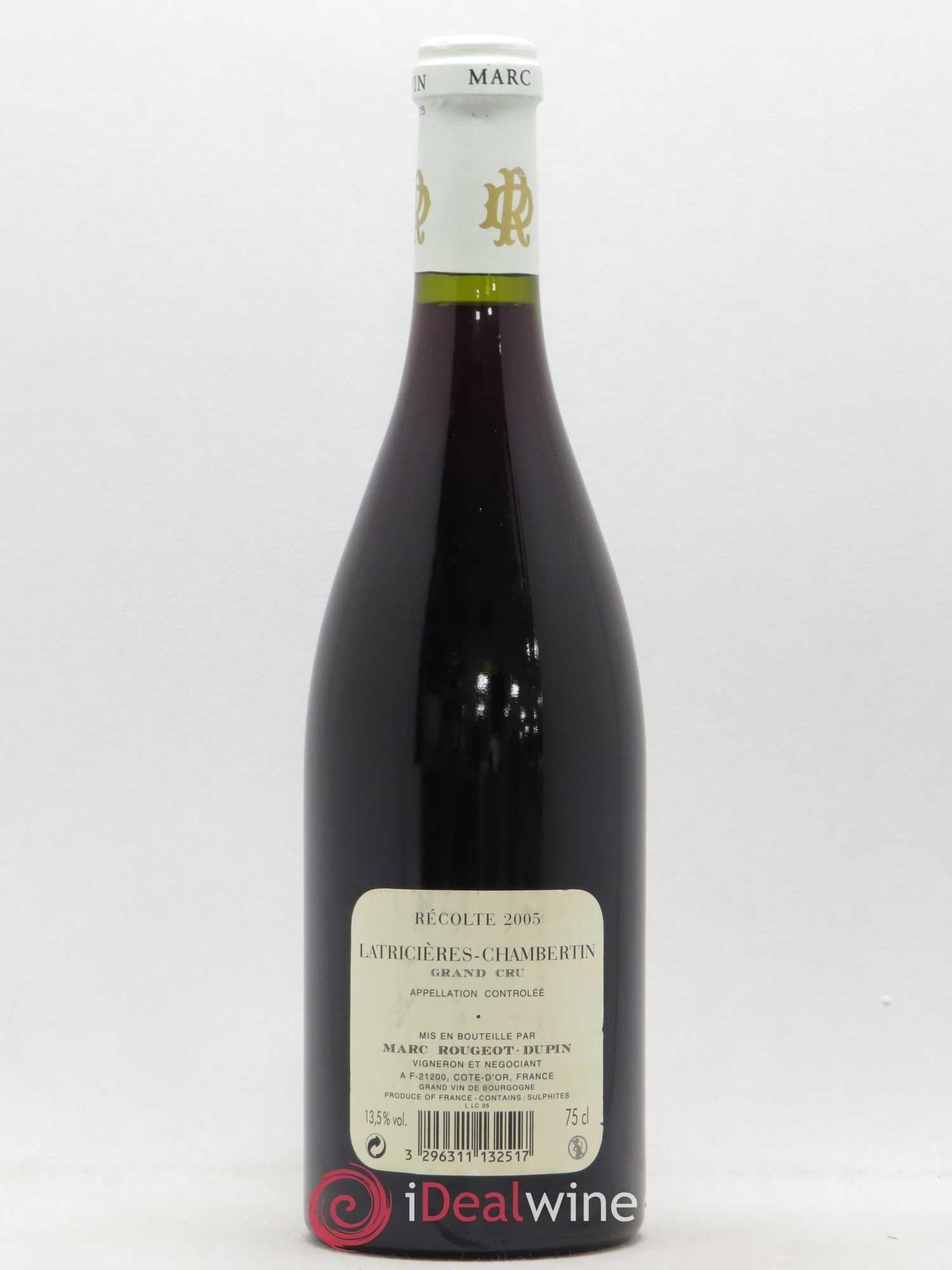 Latricières-Chambertin Grand Cru Marc Rougeot-Dupin 2005 - Lot de 1 bouteille - 1