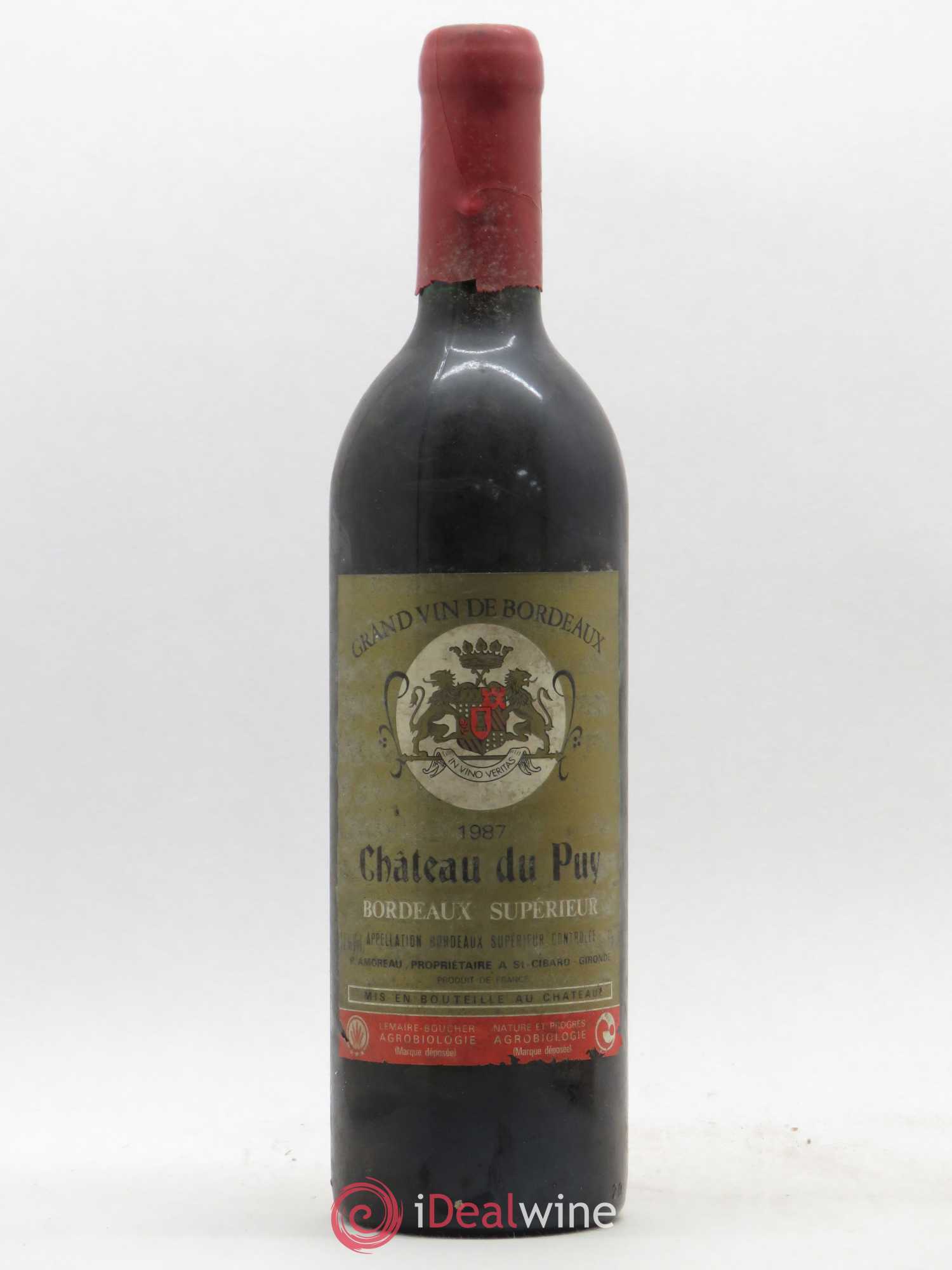 Château Le Puy 1987 - Lot de 1 bouteille - 0