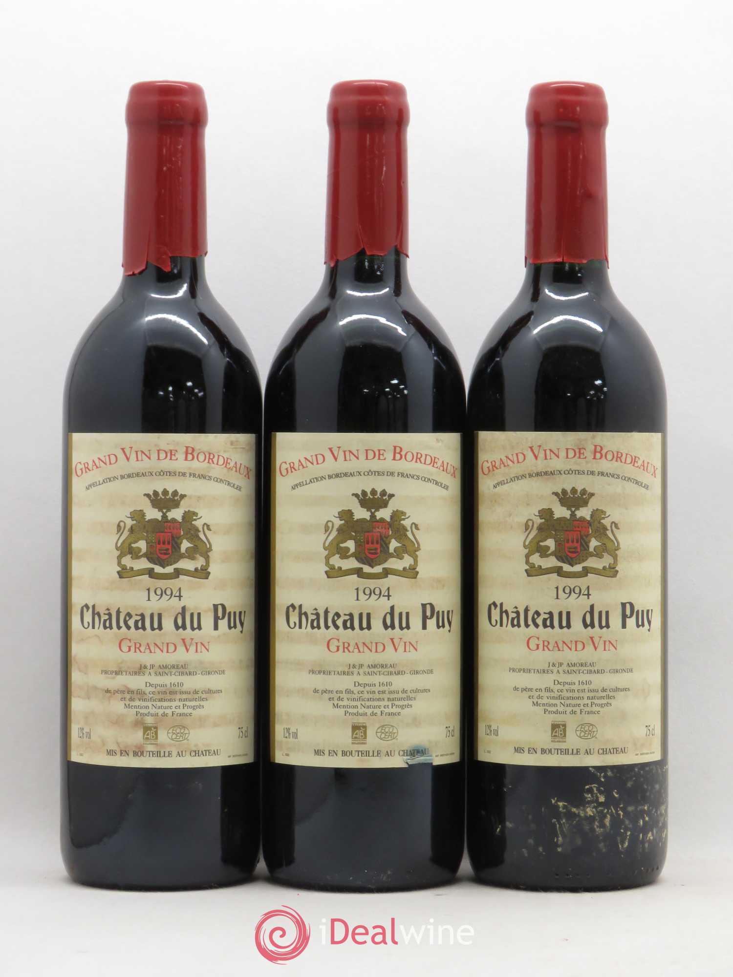 Château Le Puy 1994 - Lot de 3 bouteilles - 0