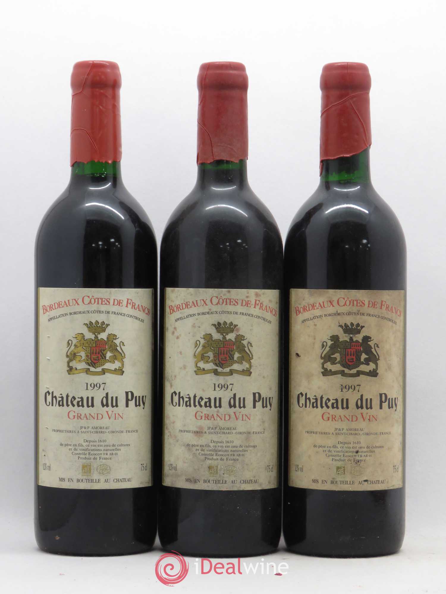 Château Le Puy 1997 - Lot de 3 bouteilles - 0