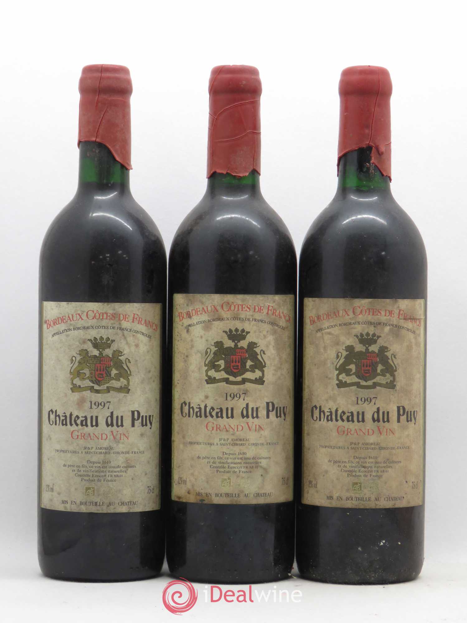 Château Le Puy 1997 - Lot de 3 bouteilles - 0