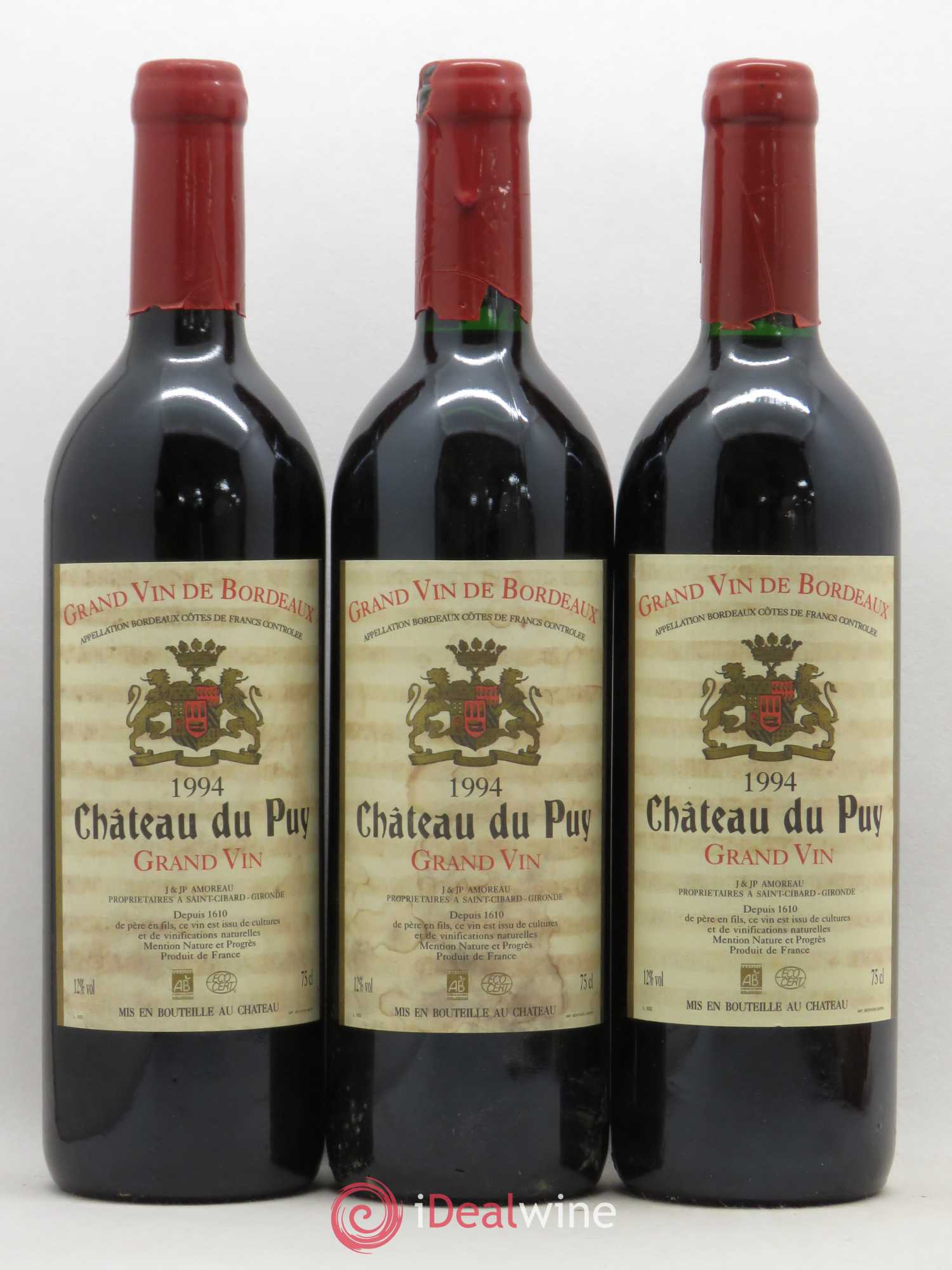 Château Le Puy 1994 - Lot de 3 bouteilles - 0