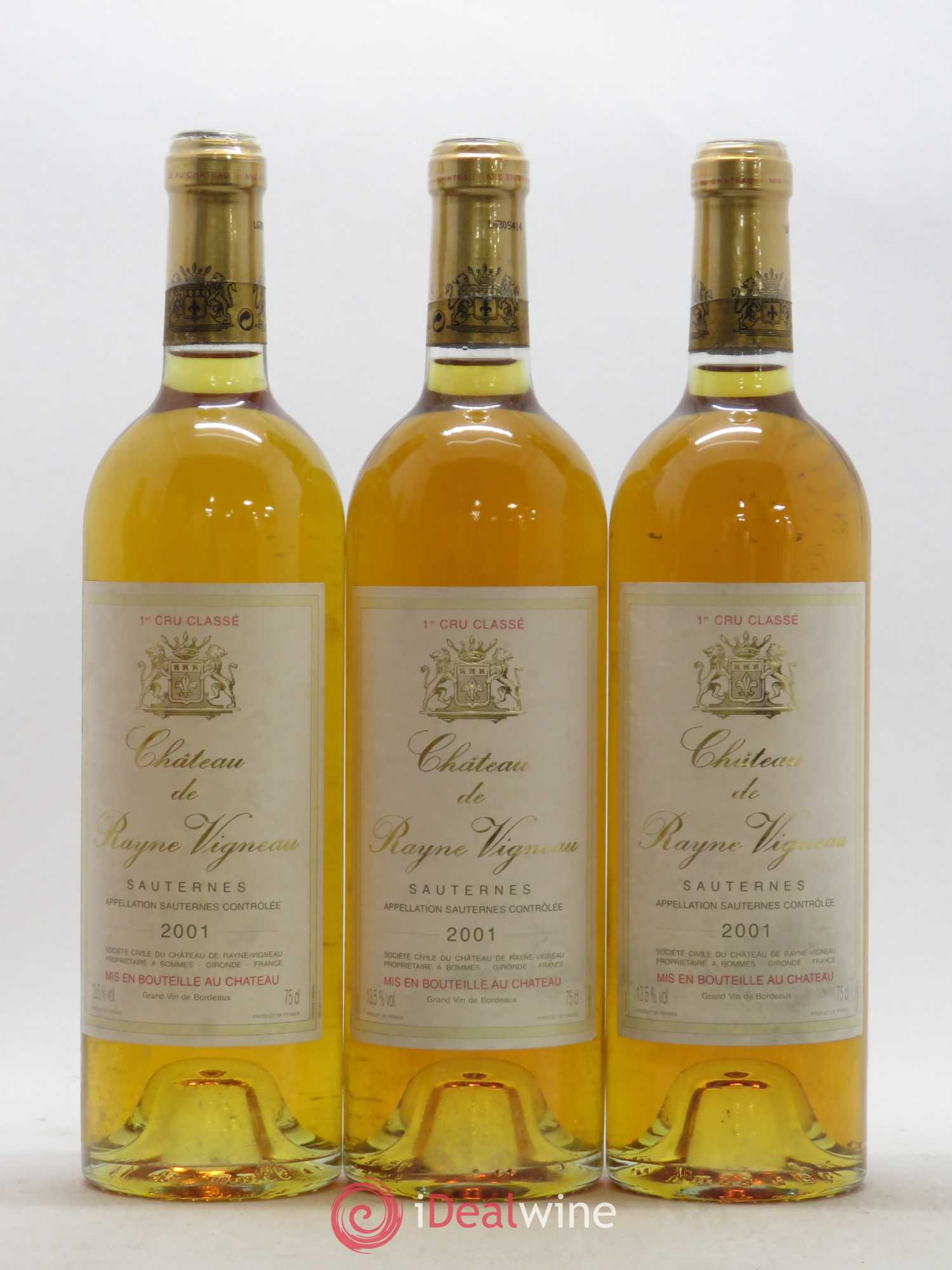 Château de Rayne Vigneau 1er Grand Cru Classé 2001 - Lotto di 6 bottiglie - 1