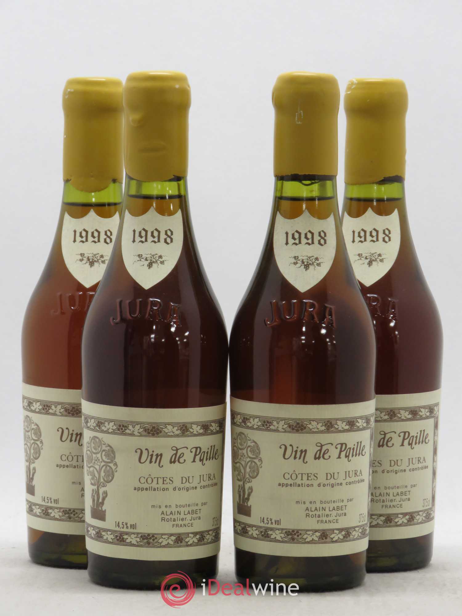 Côtes du Jura Vin de Paille Domaine Labet 1998 - Posten von 4 Demi-Flaschen - 0