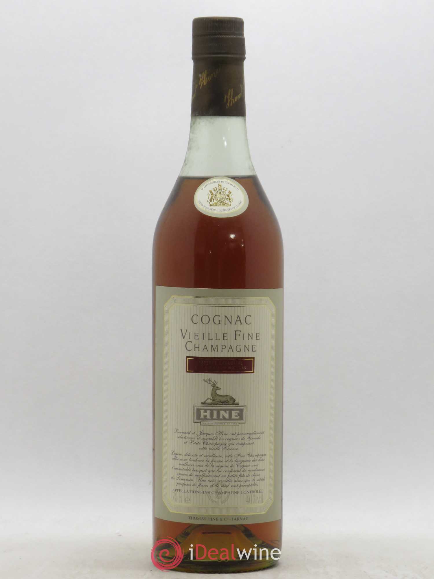 Buy Cognac Vieille Fine Champagne Hine (lot: B2110226-892)
