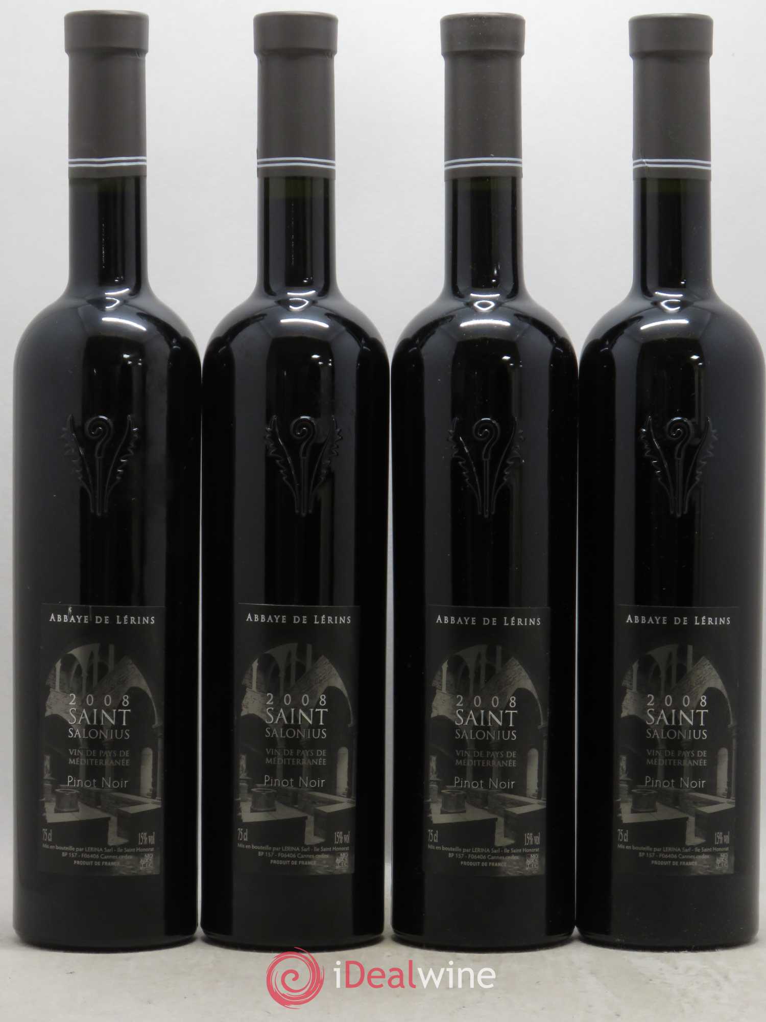 Méditerranée Abbaye de Lérins Saint Salonius Lérina SARL Pinot Noir 2008 - Lot de 4 bouteilles - 0