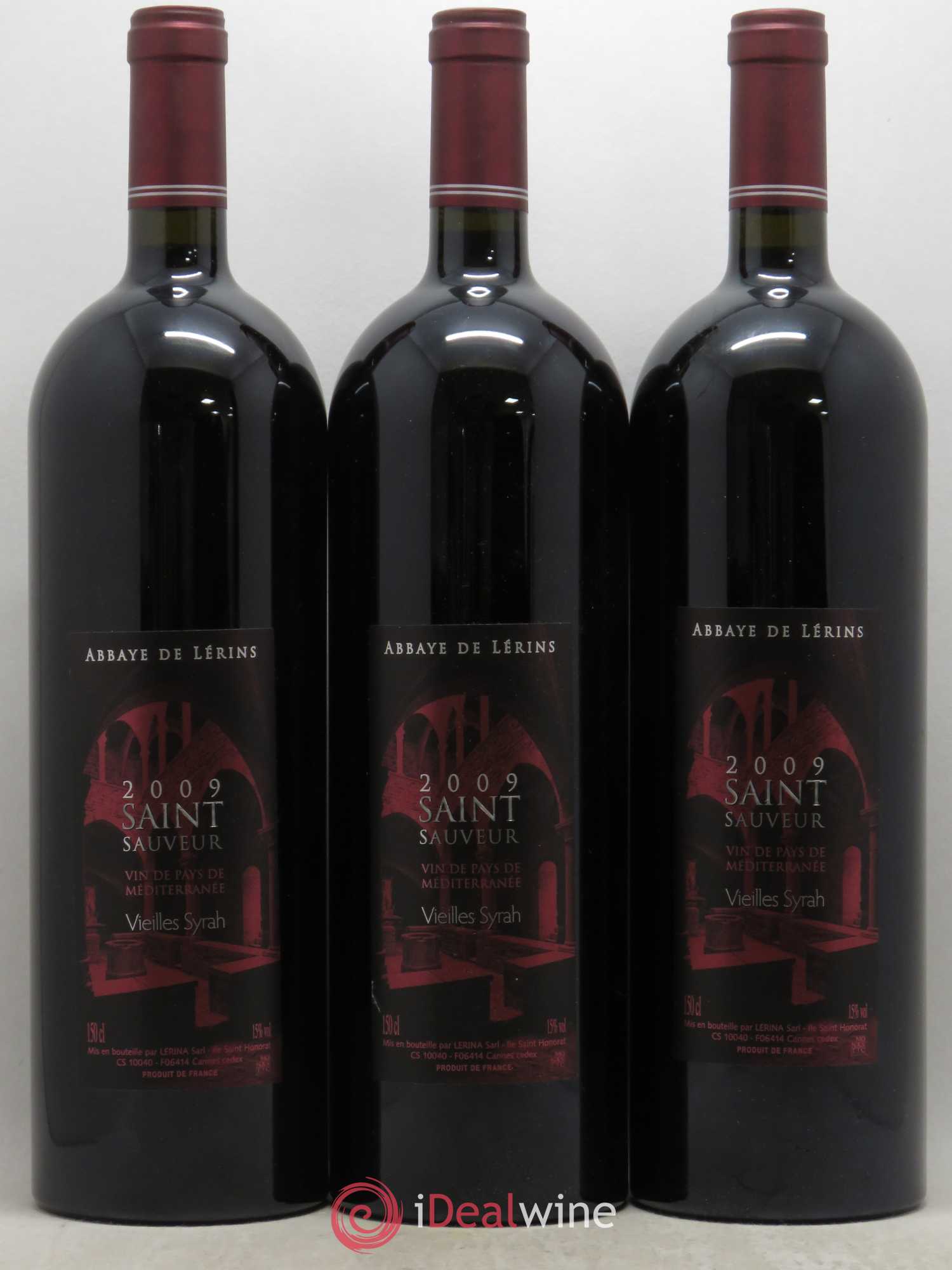 Divers IGP Méditerranée Vieilles Syrah Saint Sauveur Abbaye de Lérins 2009 - Posten von 3 Magnum - 0