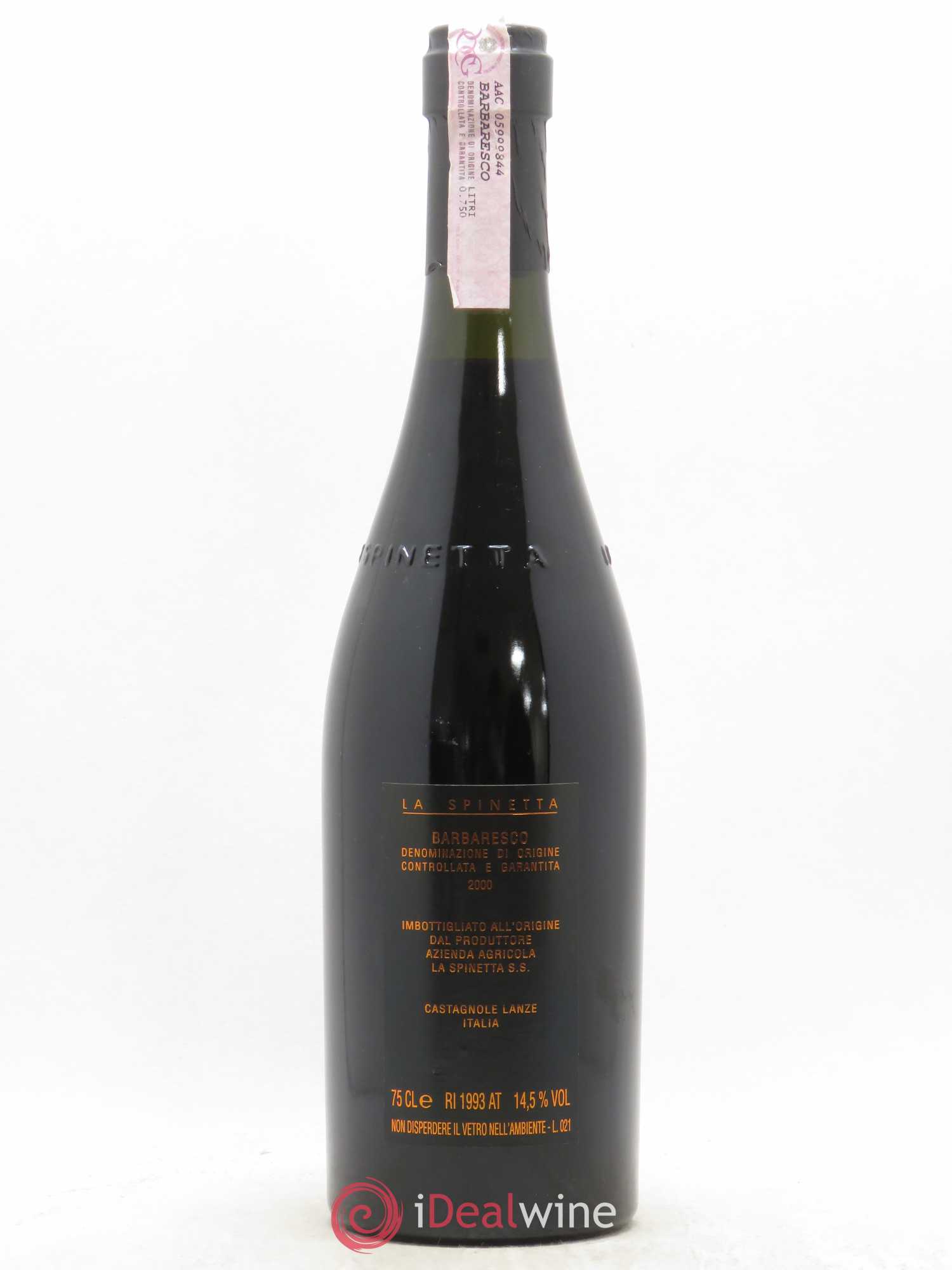 Barbaresco DOCG Vignetto Starderi La spinetta 2000 - Posten von 1 Flasche - 1