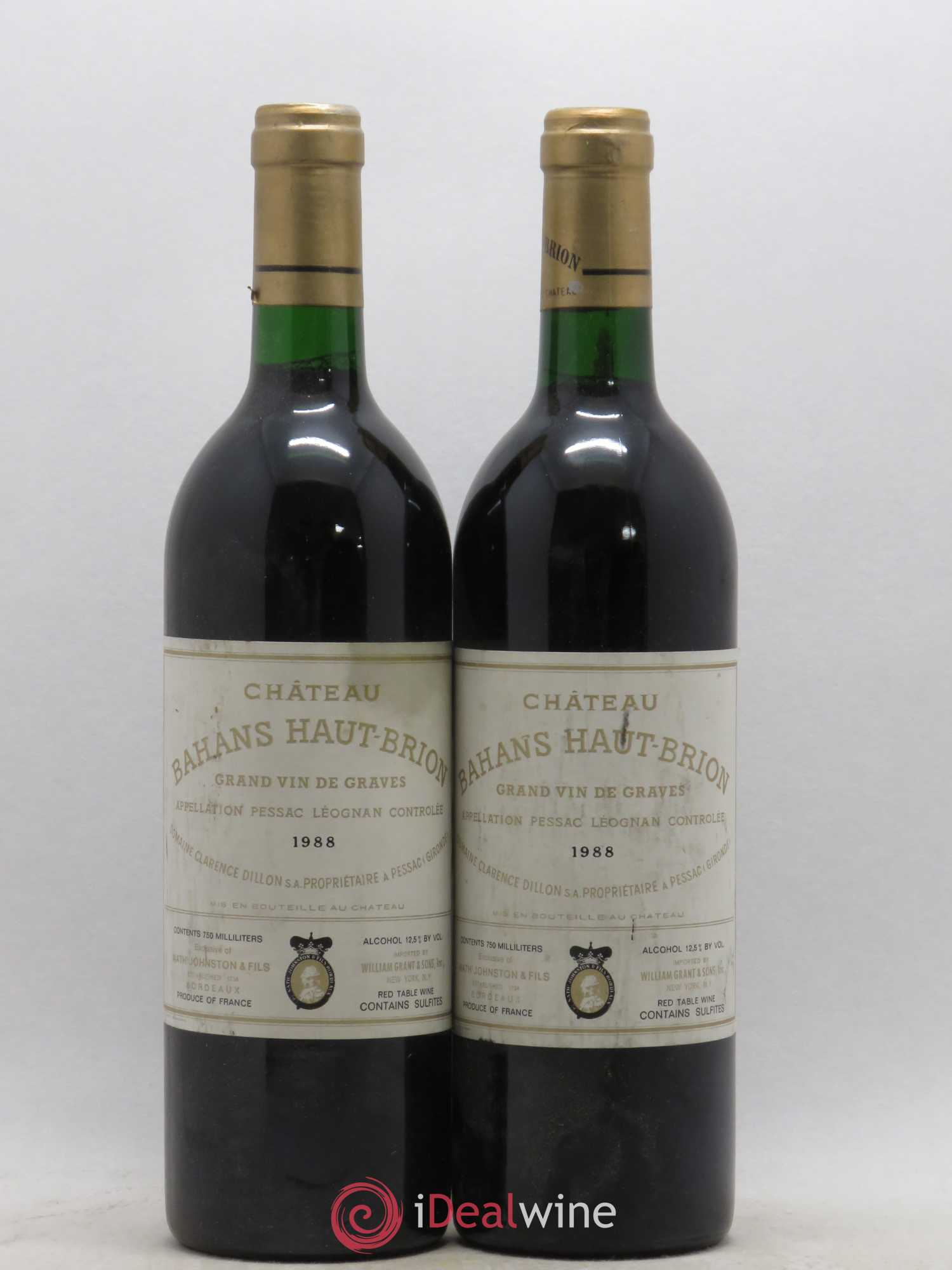 Clarence (Bahans) de Haut-Brion Second Vin 1988 - Lot de 2 bouteilles - 0